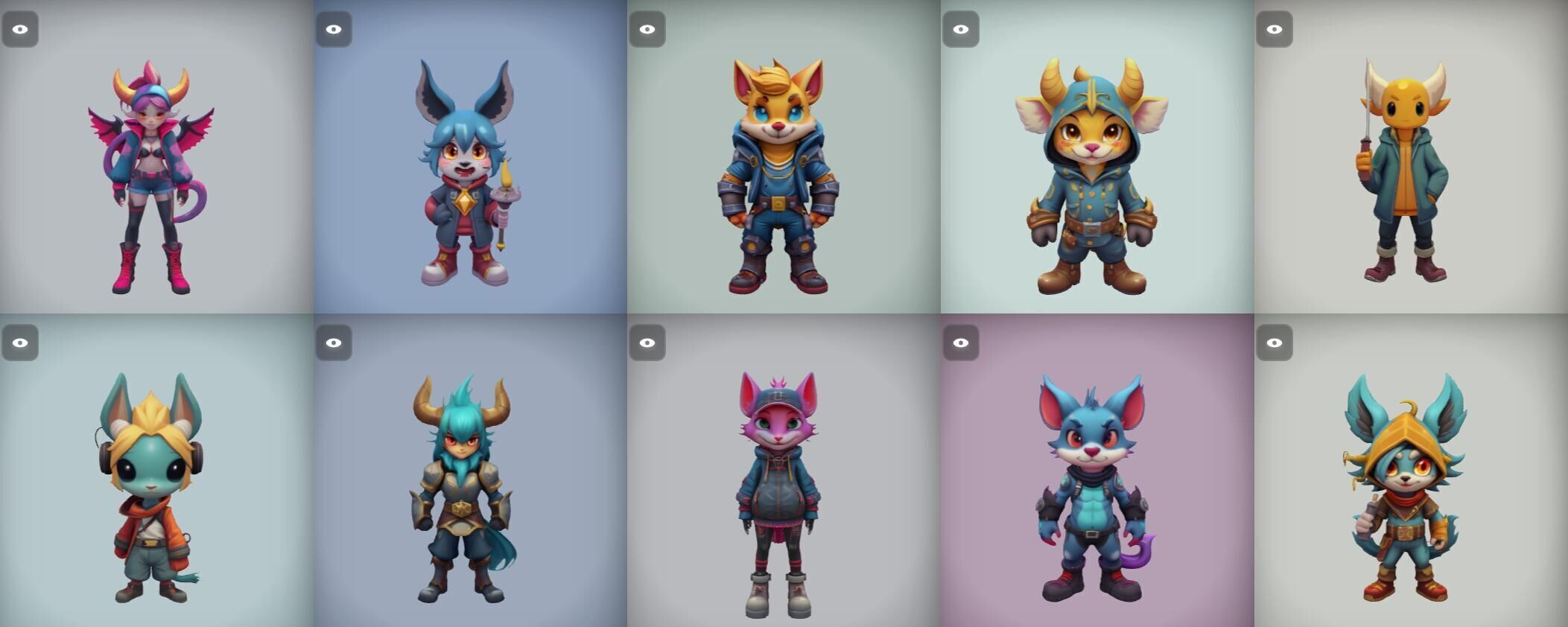 Strong Fantasy Hero bundle 5 pack 100 obj Low-poly 3D model_5