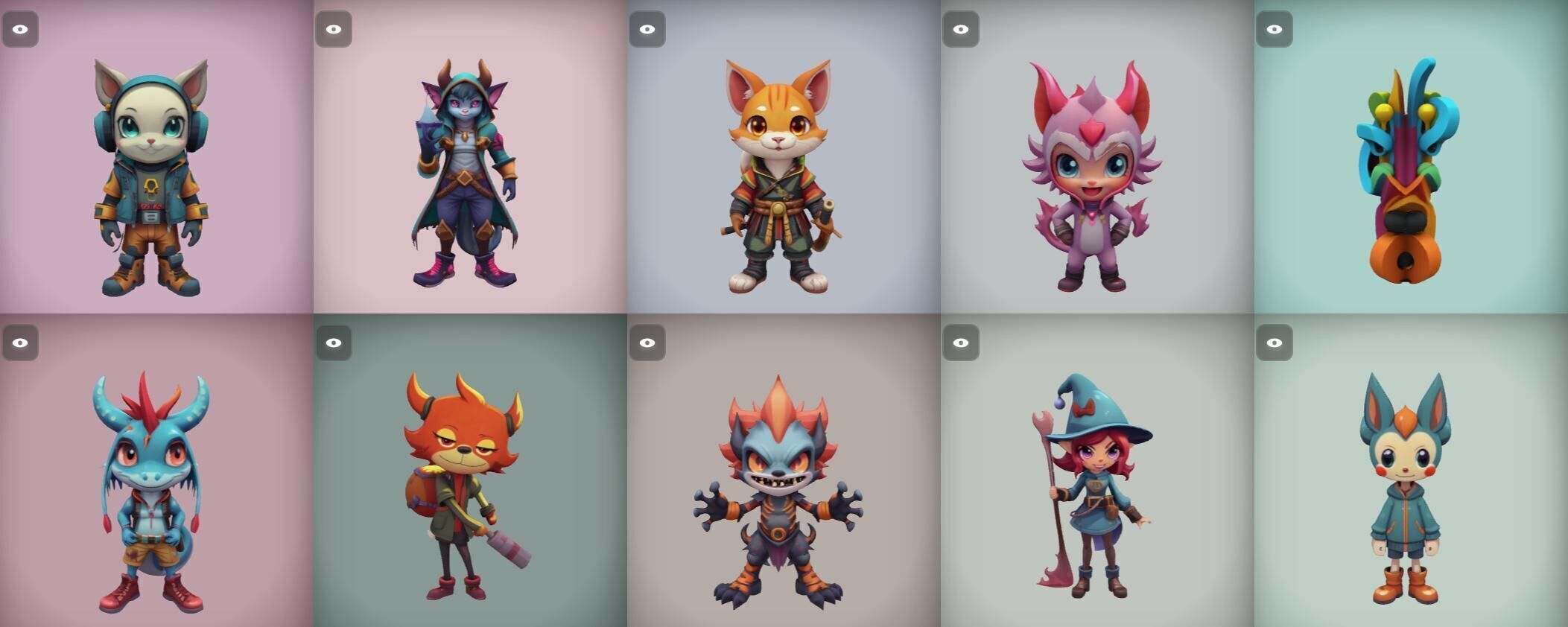 Strong Fantasy Hero bundle 5 pack 100 obj Low-poly 3D model_9