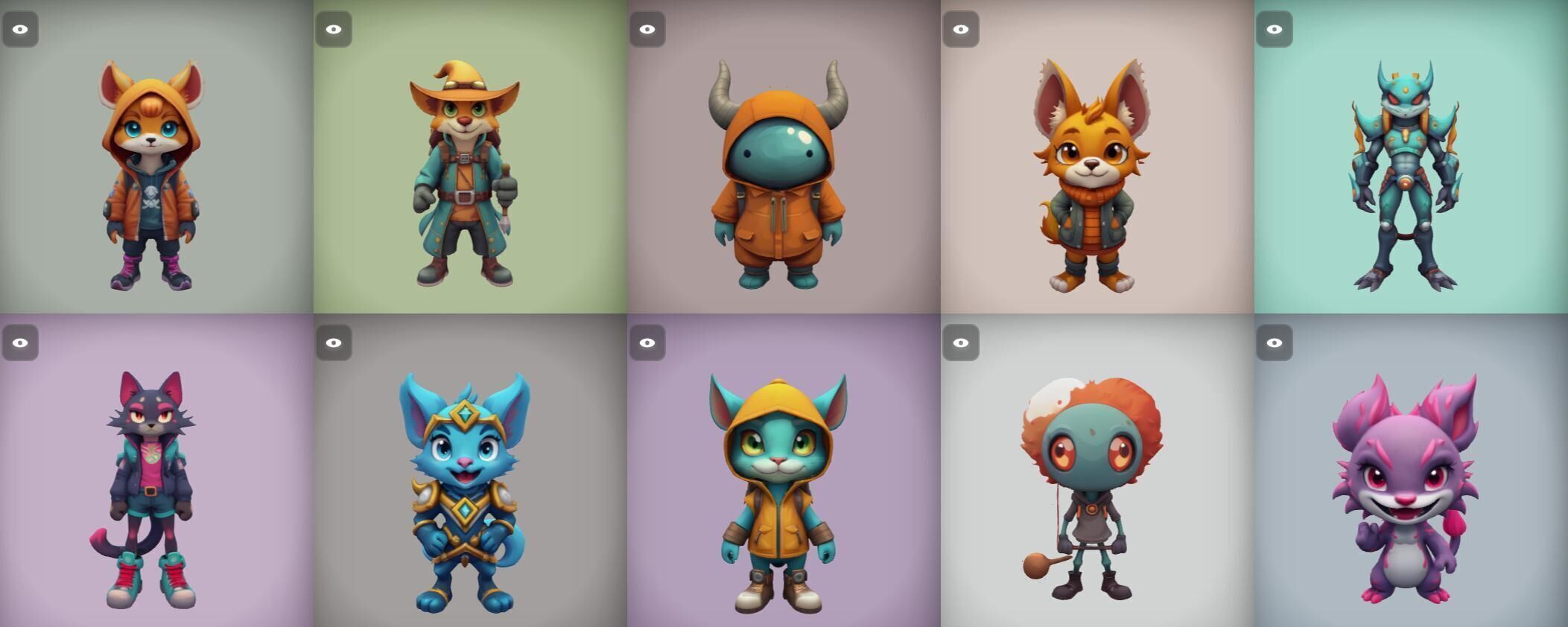 Strong Fantasy Hero bundle 5 pack 100 obj Low-poly 3D model_19