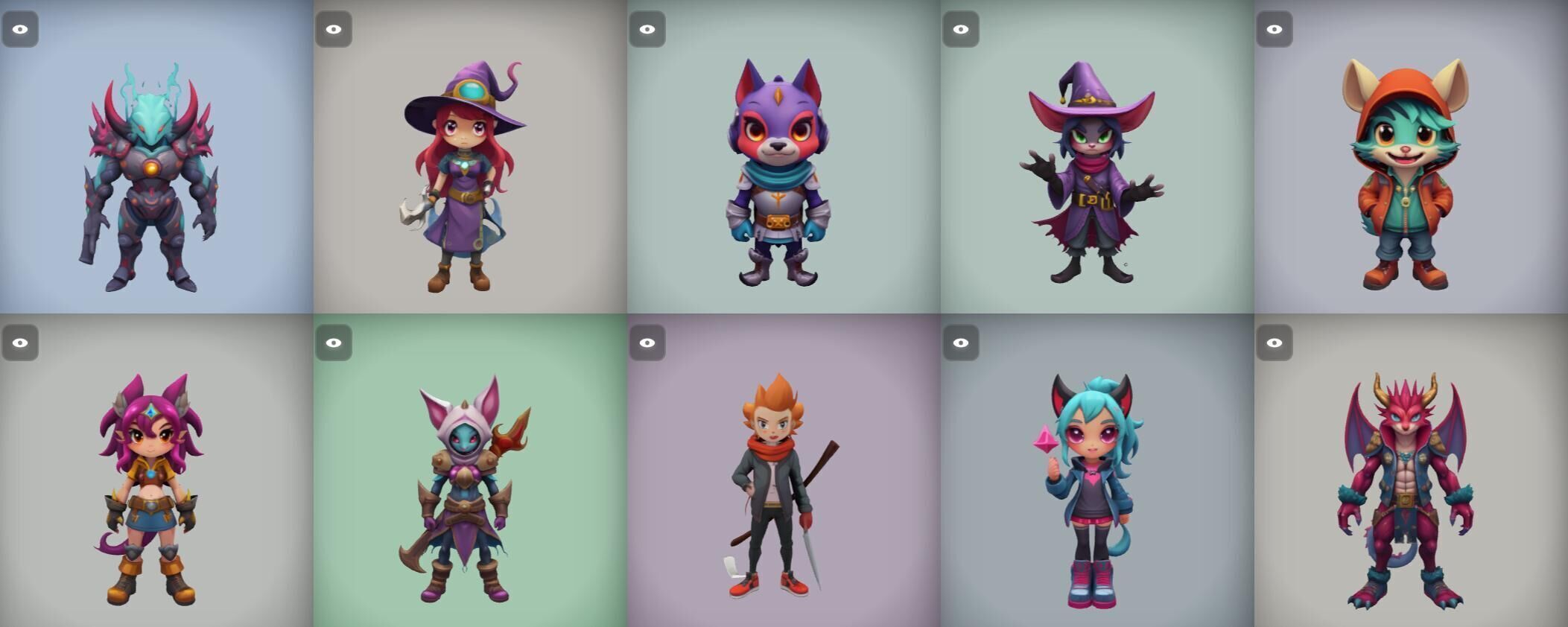 Strong Fantasy Hero bundle 4 pack 100 obj Low-poly 3D model_5