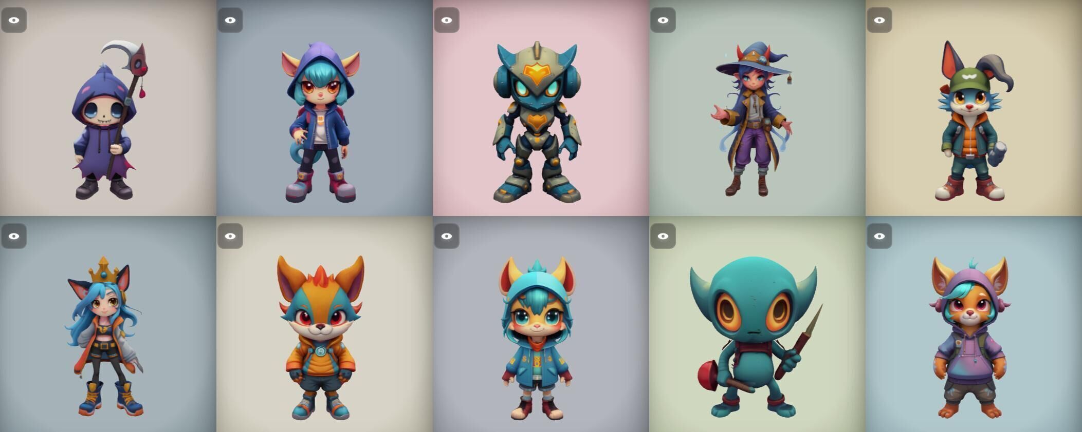 Strong Fantasy Hero bundle 4 pack 100 obj Low-poly 3D model_15