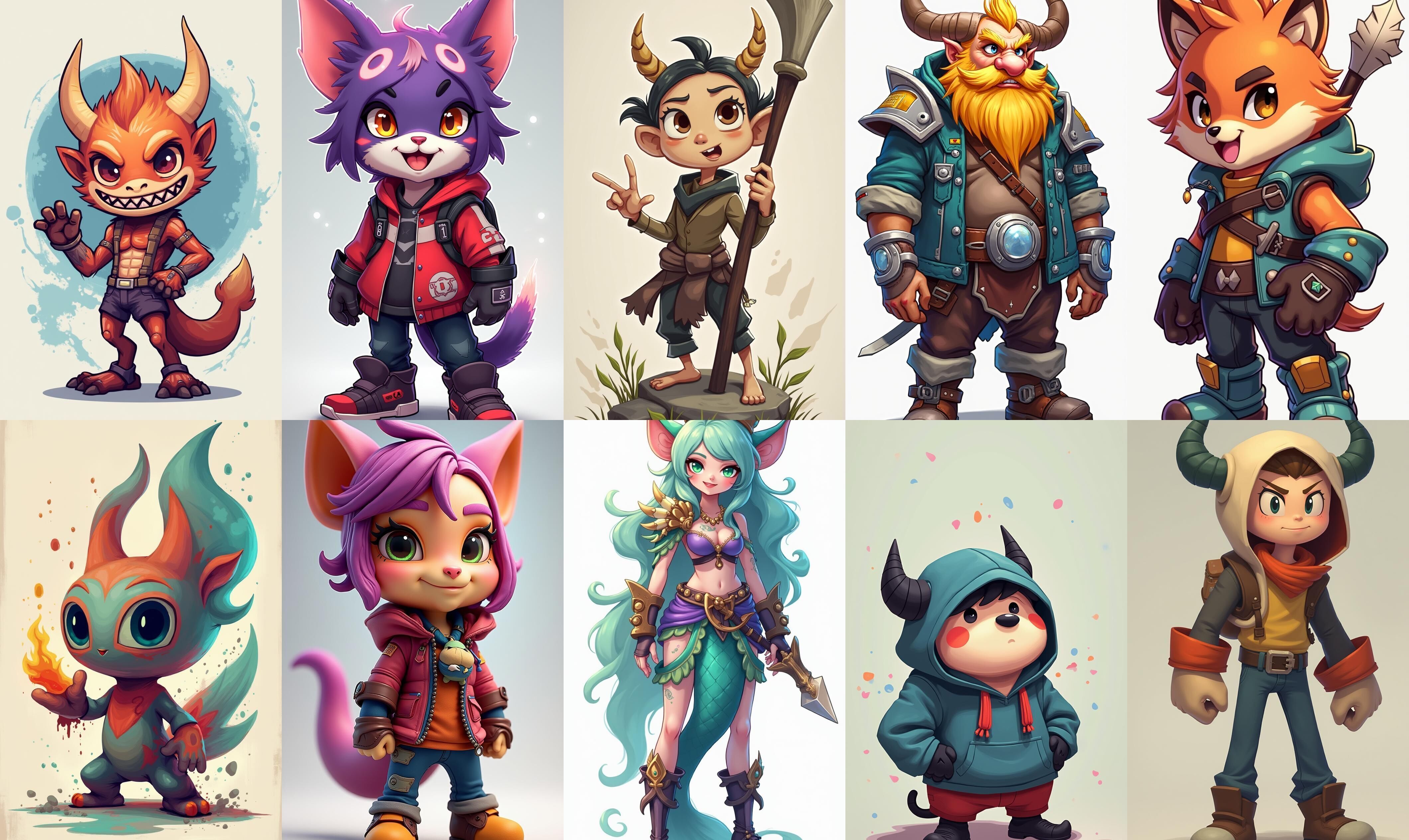 Strong Fantasy Hero bundle 4 pack 100 obj Low-poly 3D model_12