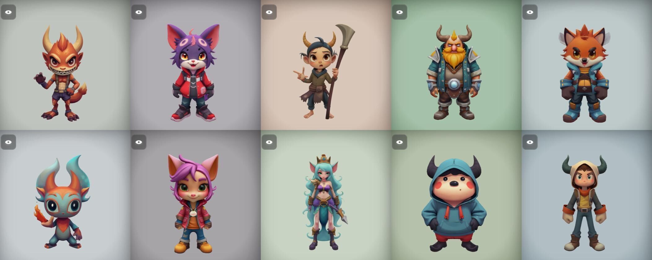 Strong Fantasy Hero bundle 4 pack 100 obj Low-poly 3D model_13