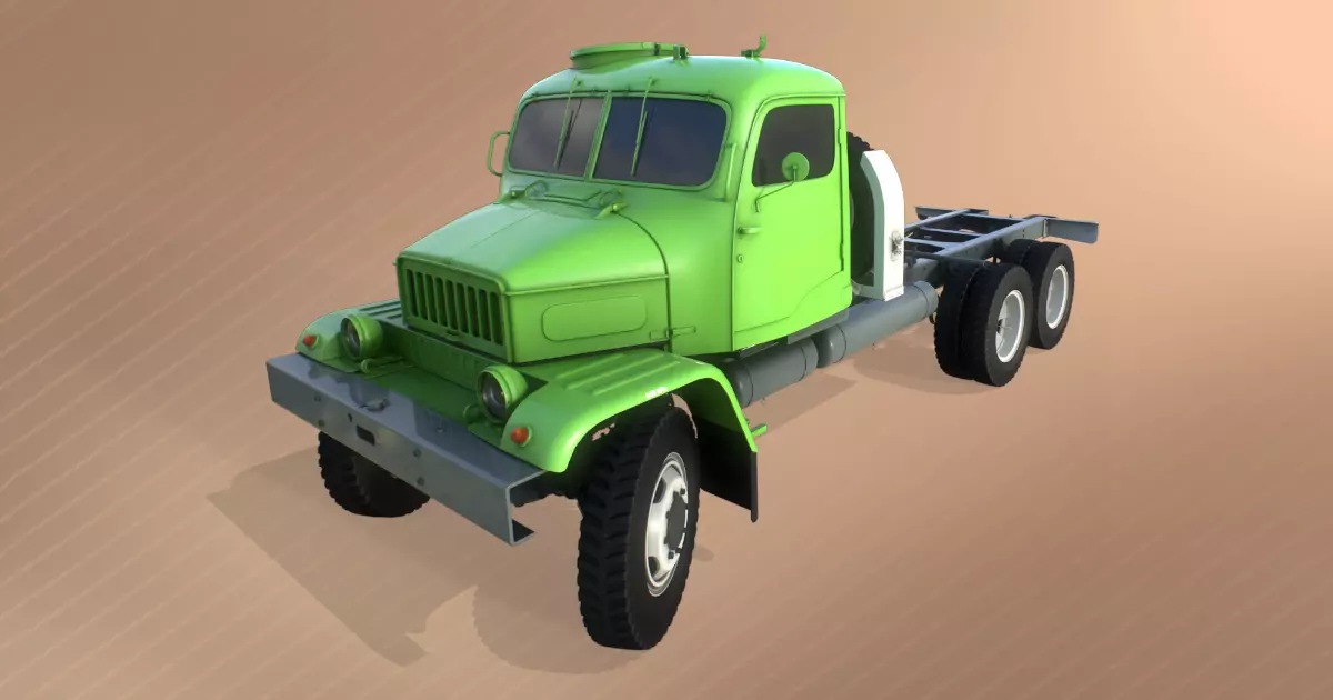 PV3S Truck Civilian Platform Free low-poly 3D model_0