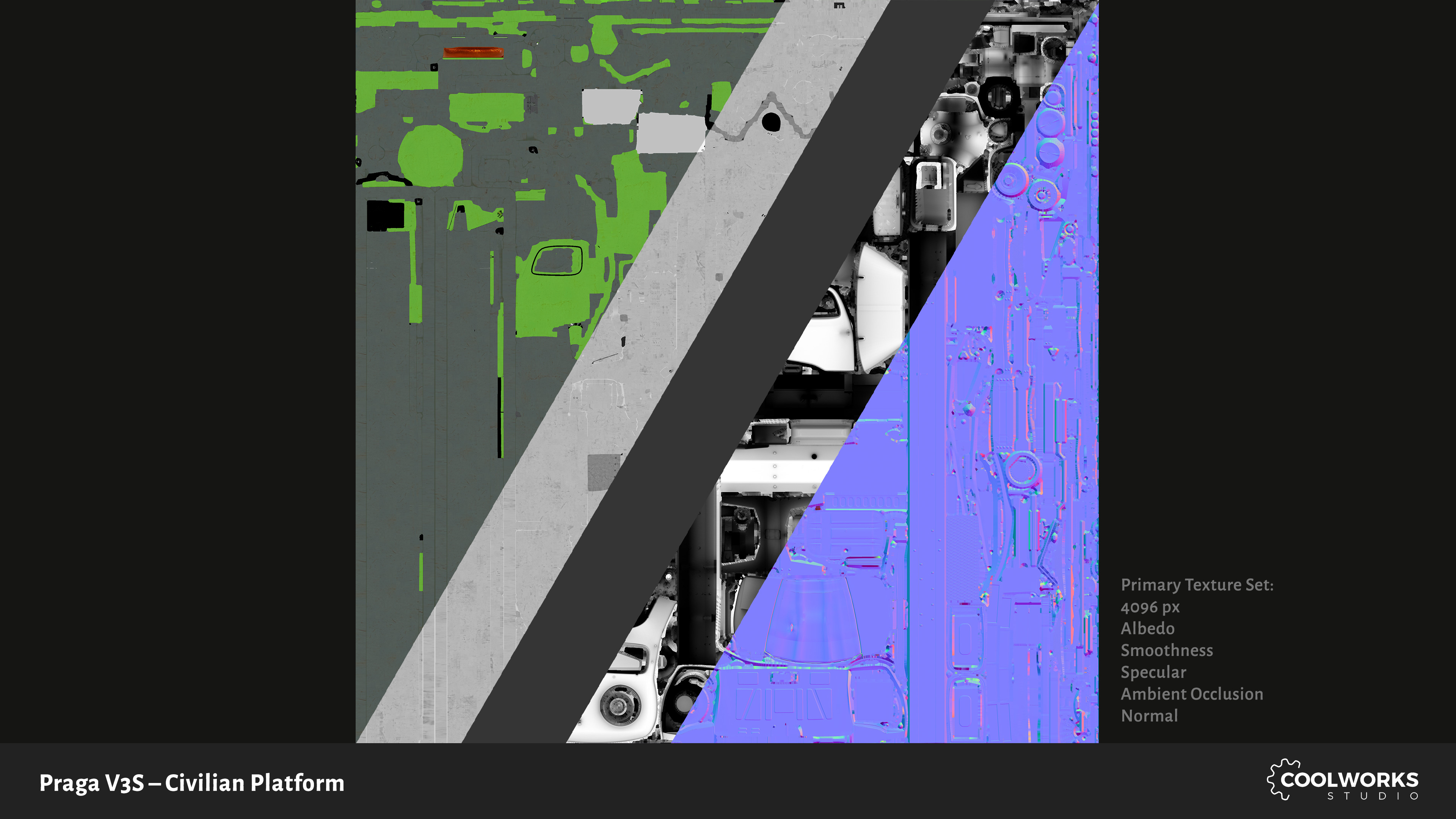 PV3S Truck Civilian Platform Free low-poly 3D model_15