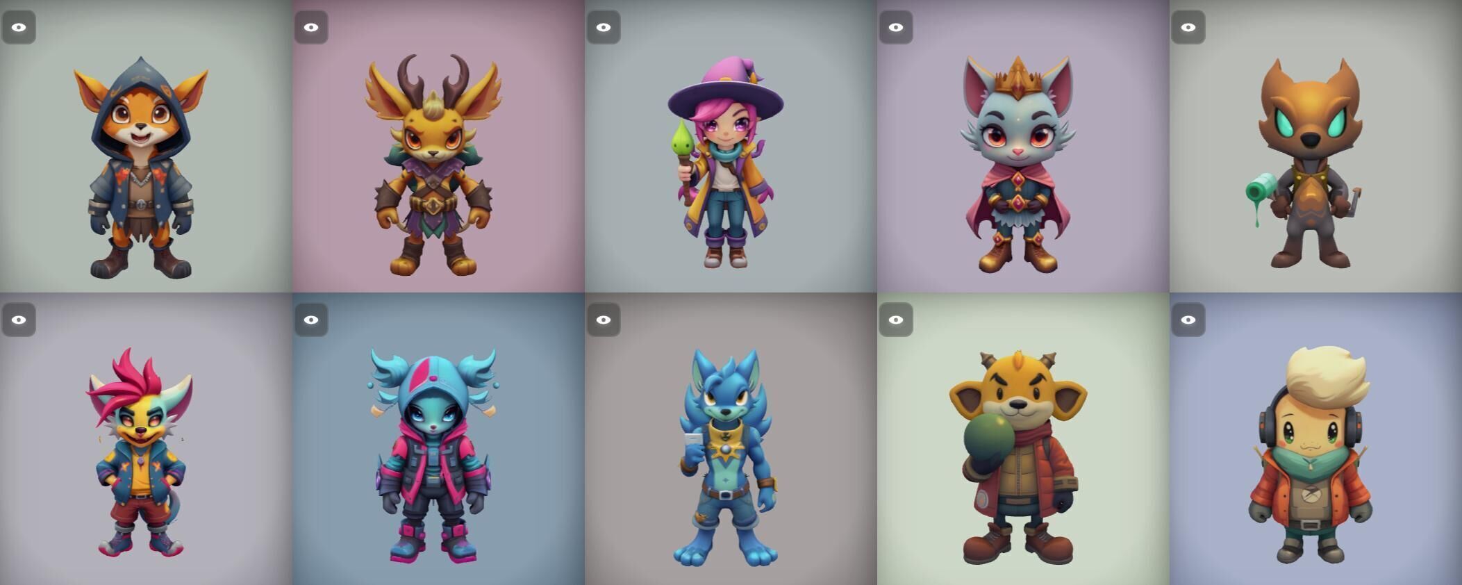 Strong Fantasy Hero bundle 13 pack 100 obj Low-poly 3D model_15