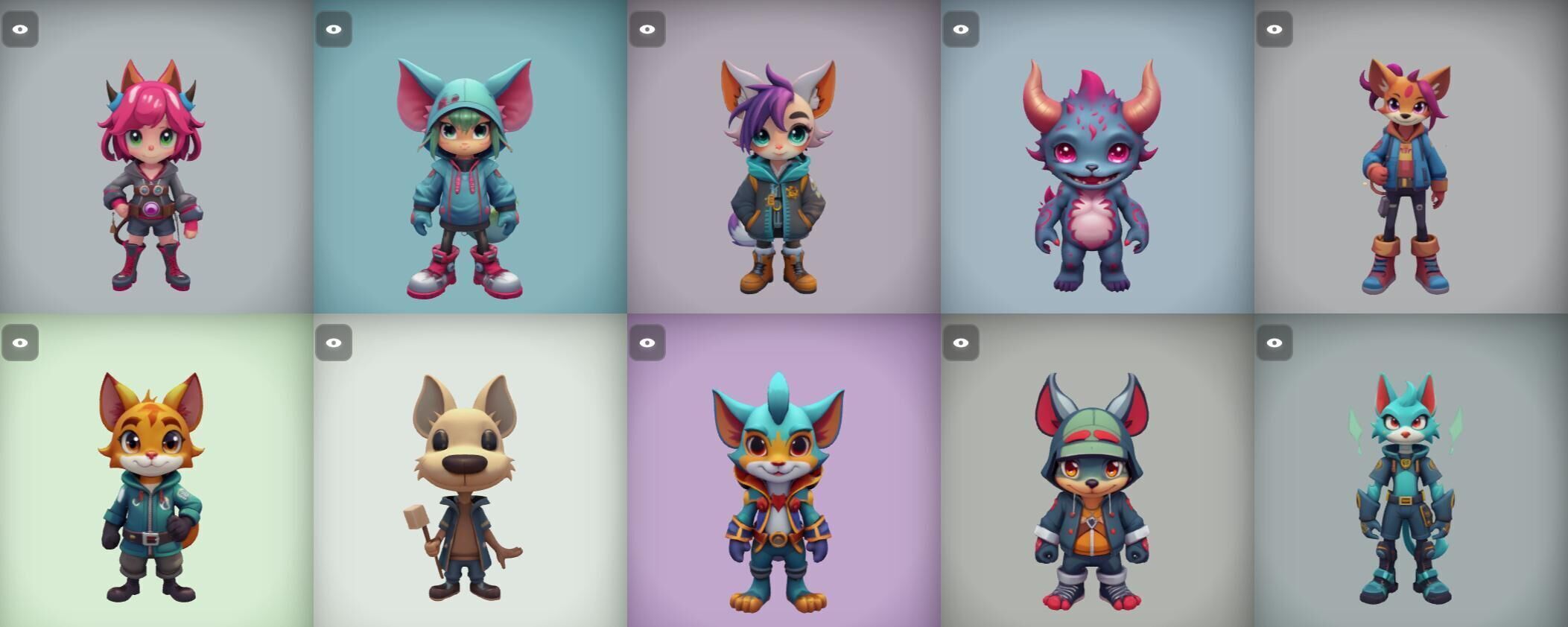 Strong Fantasy Hero bundle 13 pack 100 obj Low-poly 3D model_1