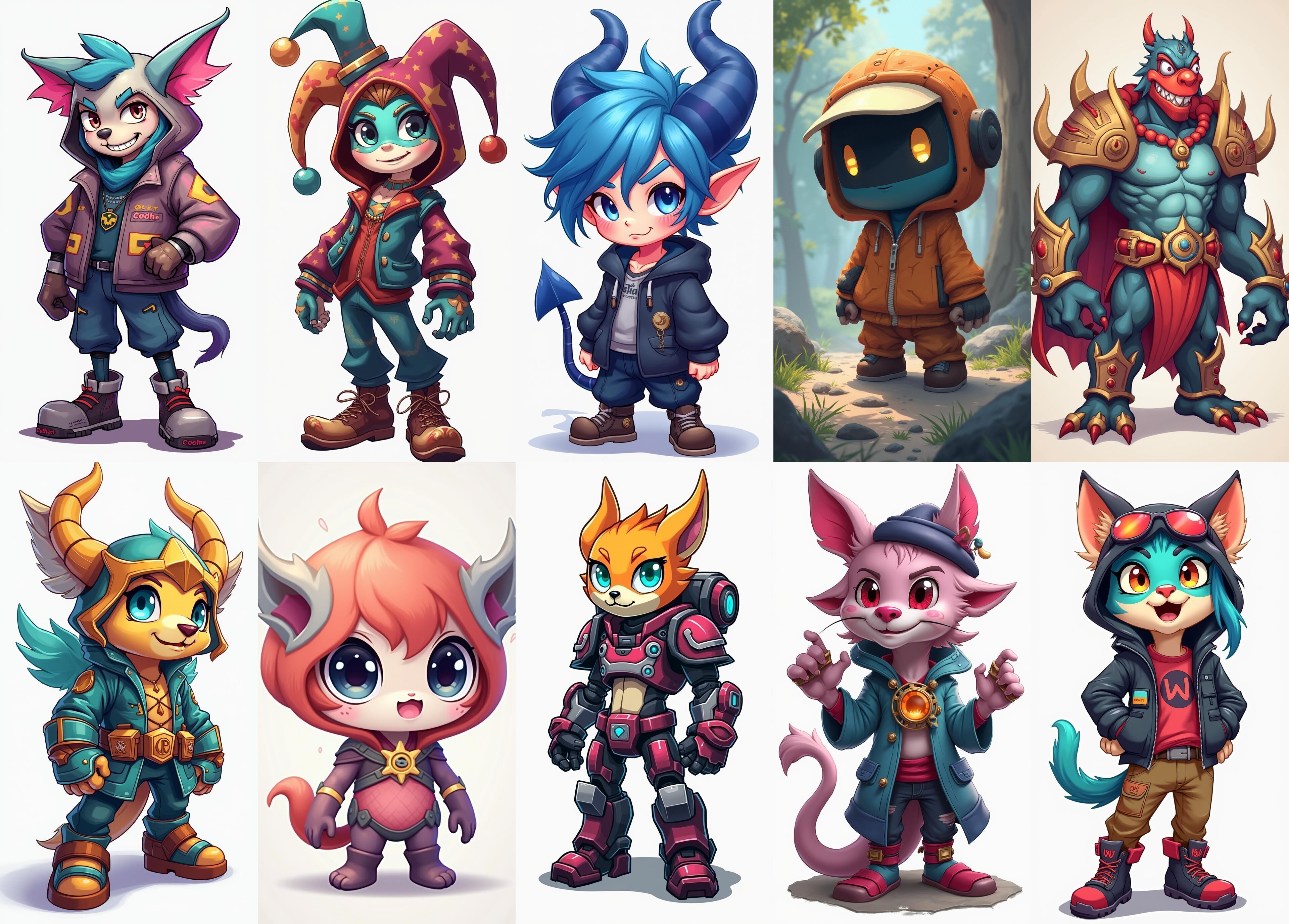 Strong Fantasy Hero bundle 13 pack 100 obj Low-poly 3D model_6