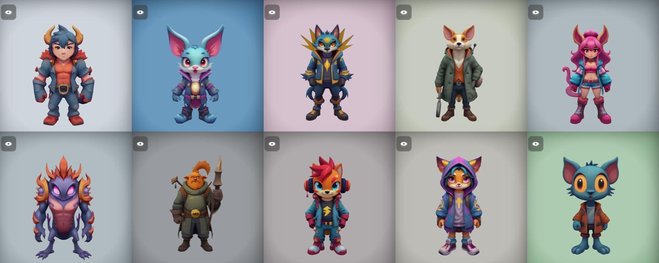 Strong Fantasy Hero bundle 13 pack 100 obj Low-poly 3D model_9