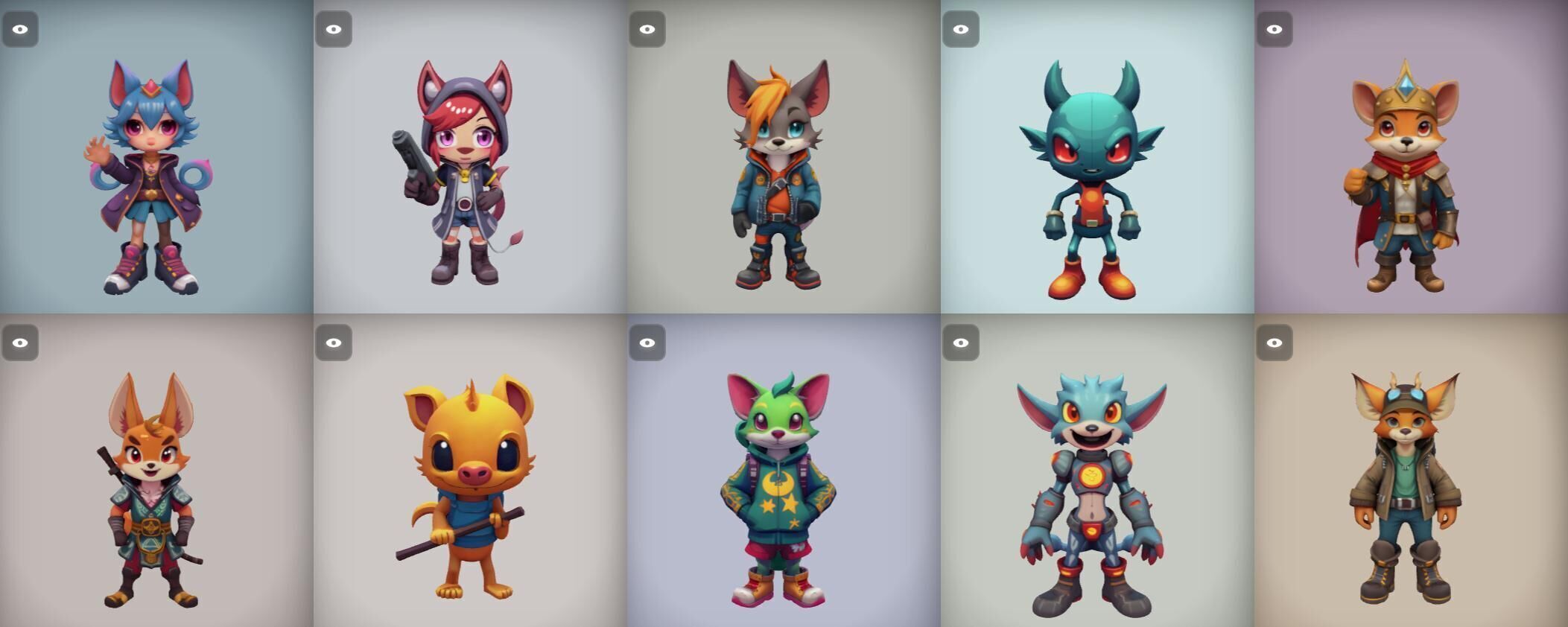 Strong Fantasy Hero bundle 13 pack 100 obj Low-poly 3D model_19