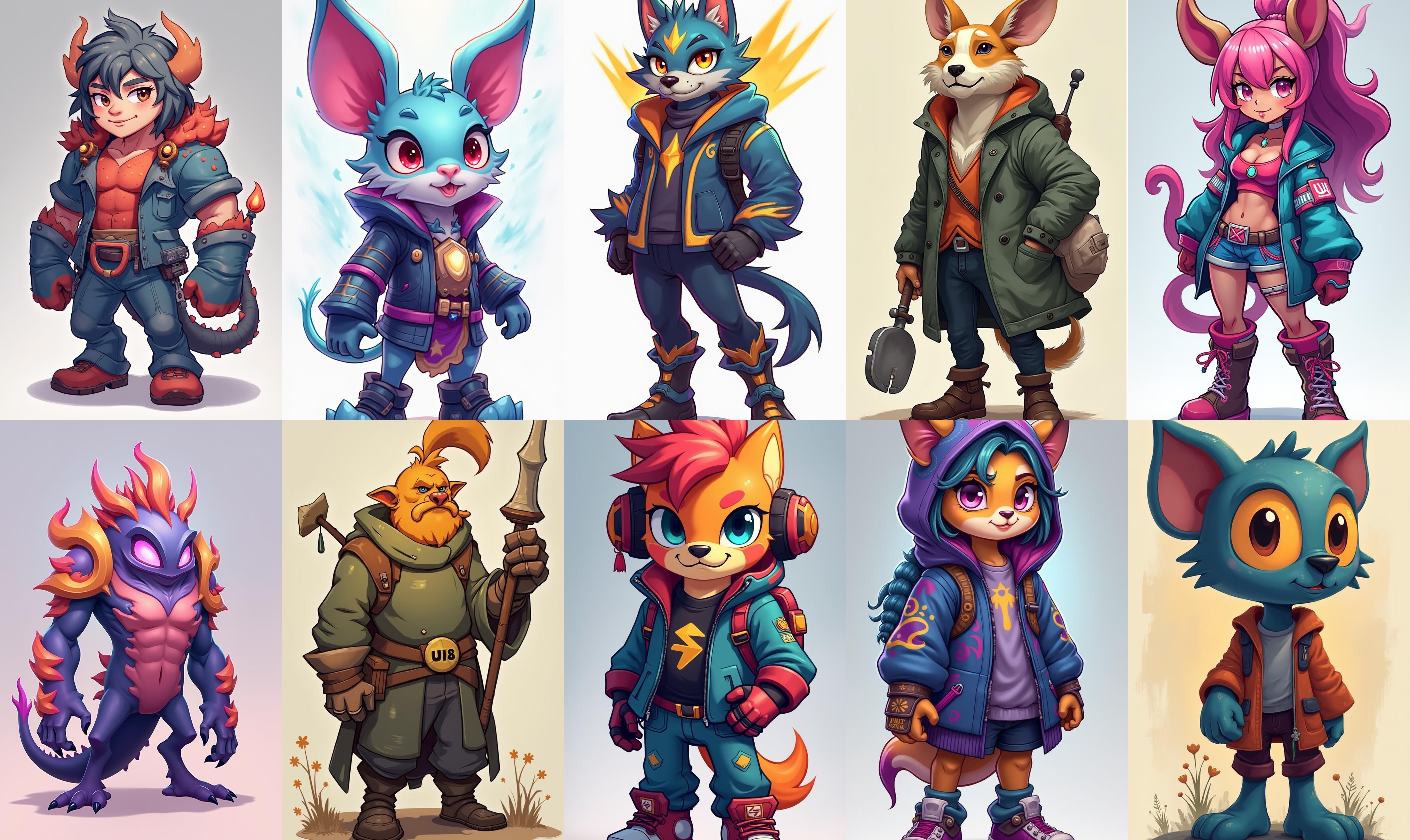 Strong Fantasy Hero bundle 13 pack 100 obj Low-poly 3D model_8