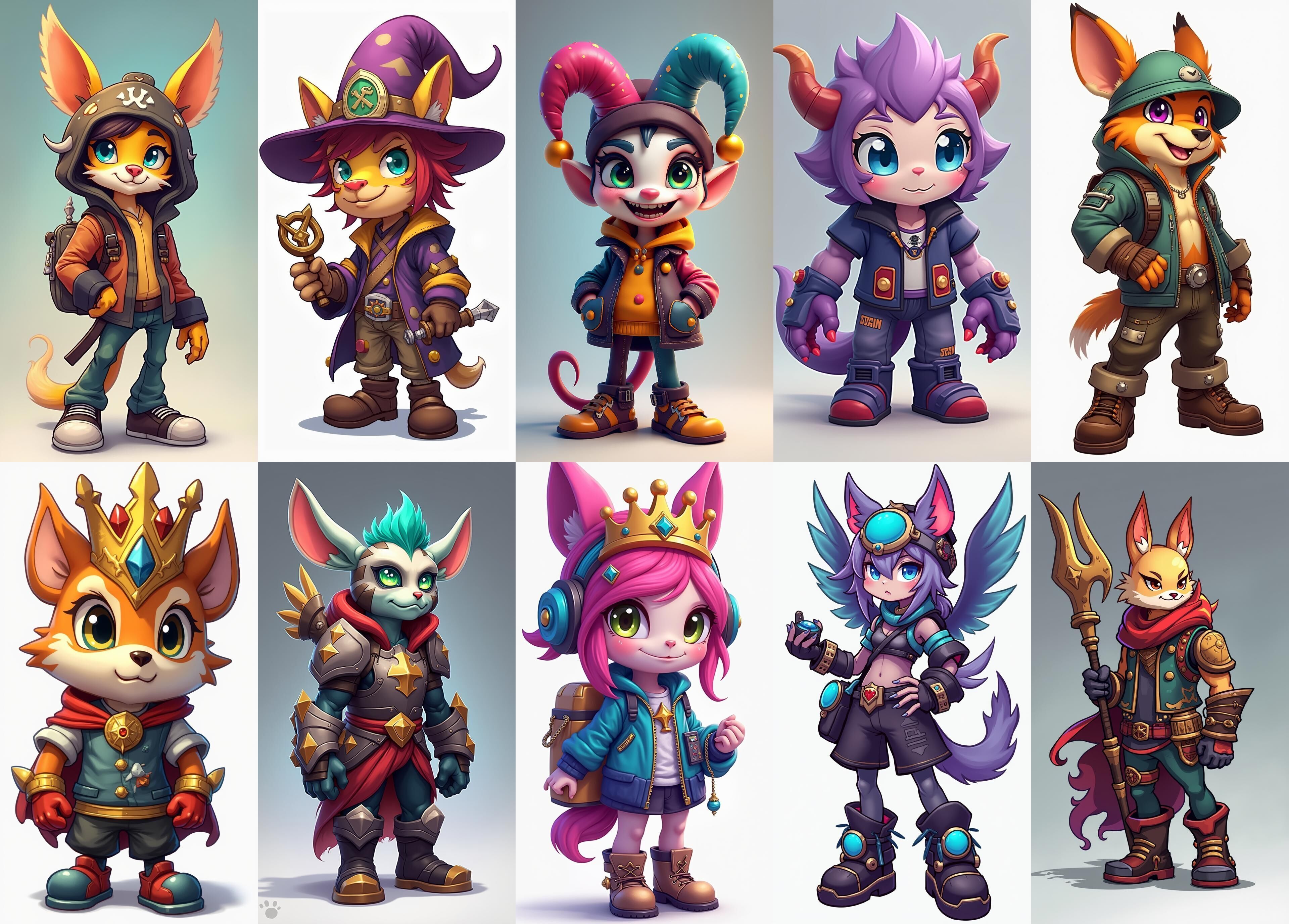 Strong Fantasy Hero bundle 13 pack 100 obj Low-poly 3D model_12