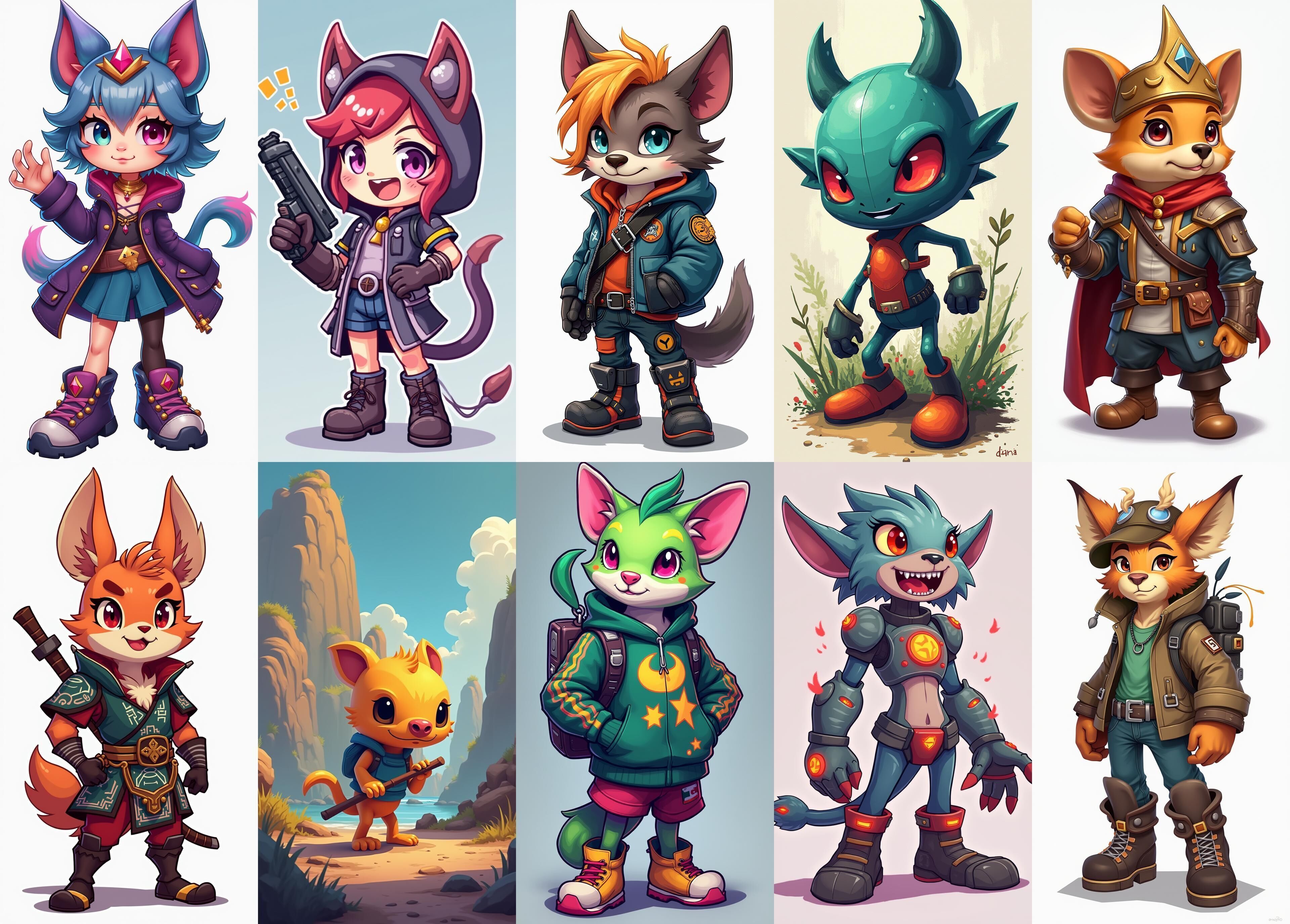 Strong Fantasy Hero bundle 13 pack 100 obj Low-poly 3D model_18