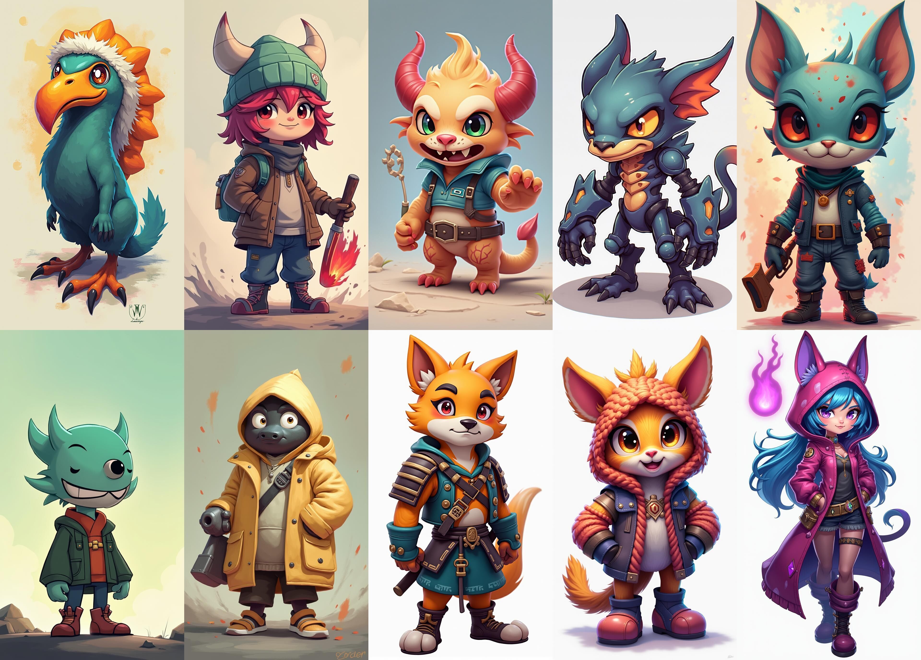 Strong Fantasy Hero bundle 13 pack 100 obj Low-poly 3D model_4