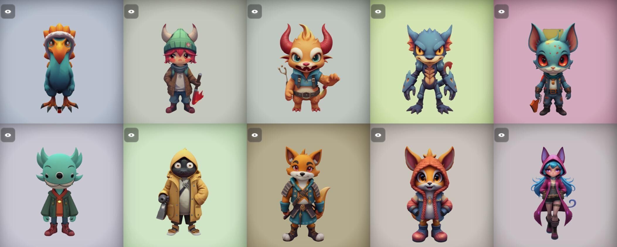 Strong Fantasy Hero bundle 13 pack 100 obj Low-poly 3D model_5