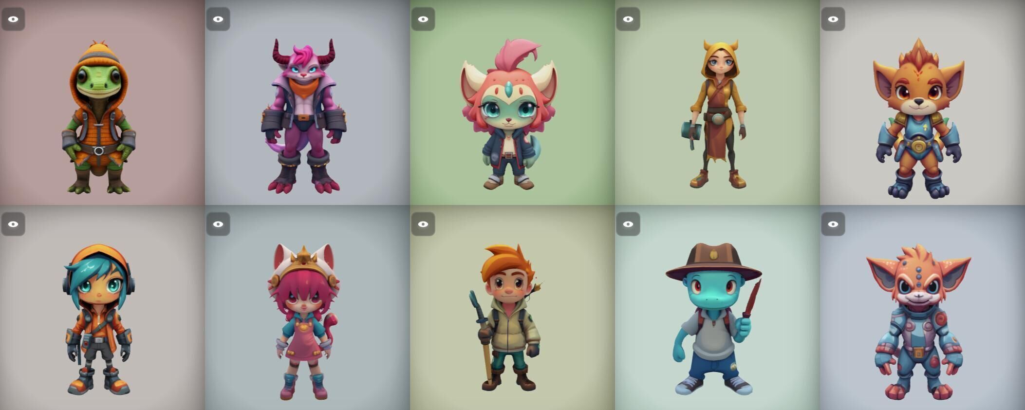 Strong Fantasy Hero bundle 13 pack 100 obj Low-poly 3D model_17