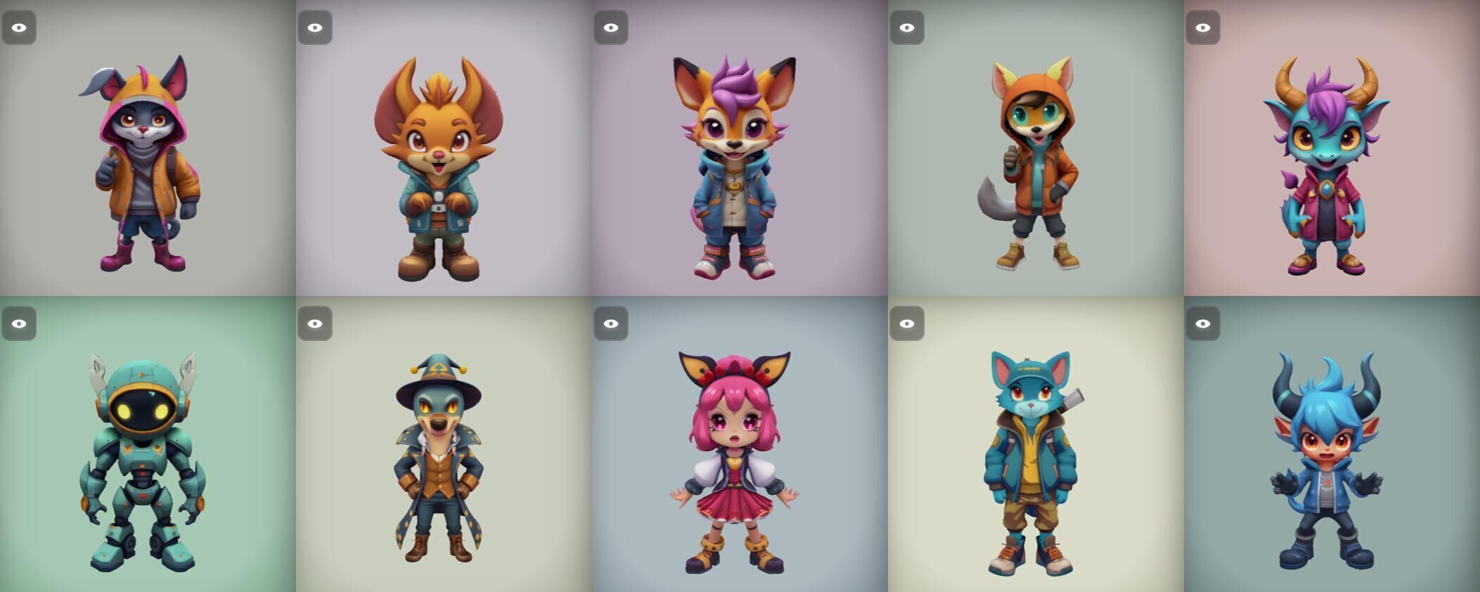 Strong Fantasy Hero bundle 10 pack 100 obj Low-poly 3D model_15