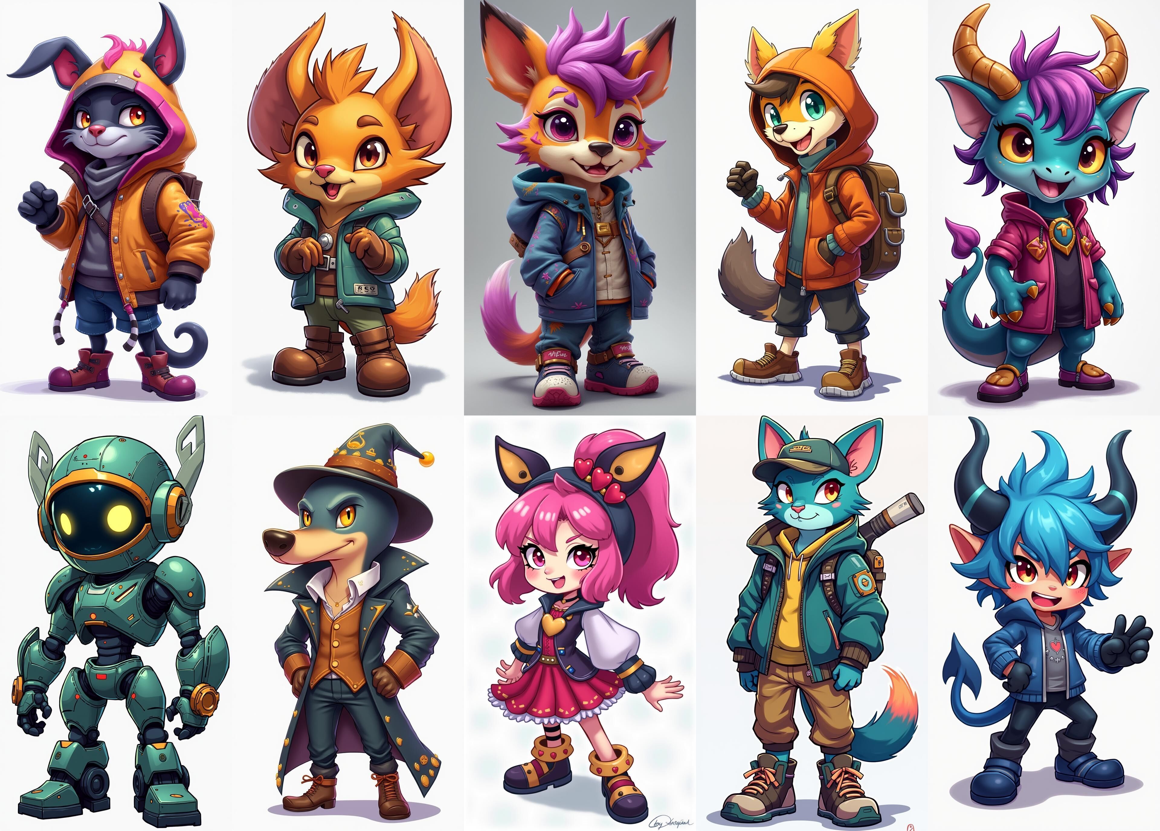 Strong Fantasy Hero bundle 10 pack 100 obj Low-poly 3D model_14