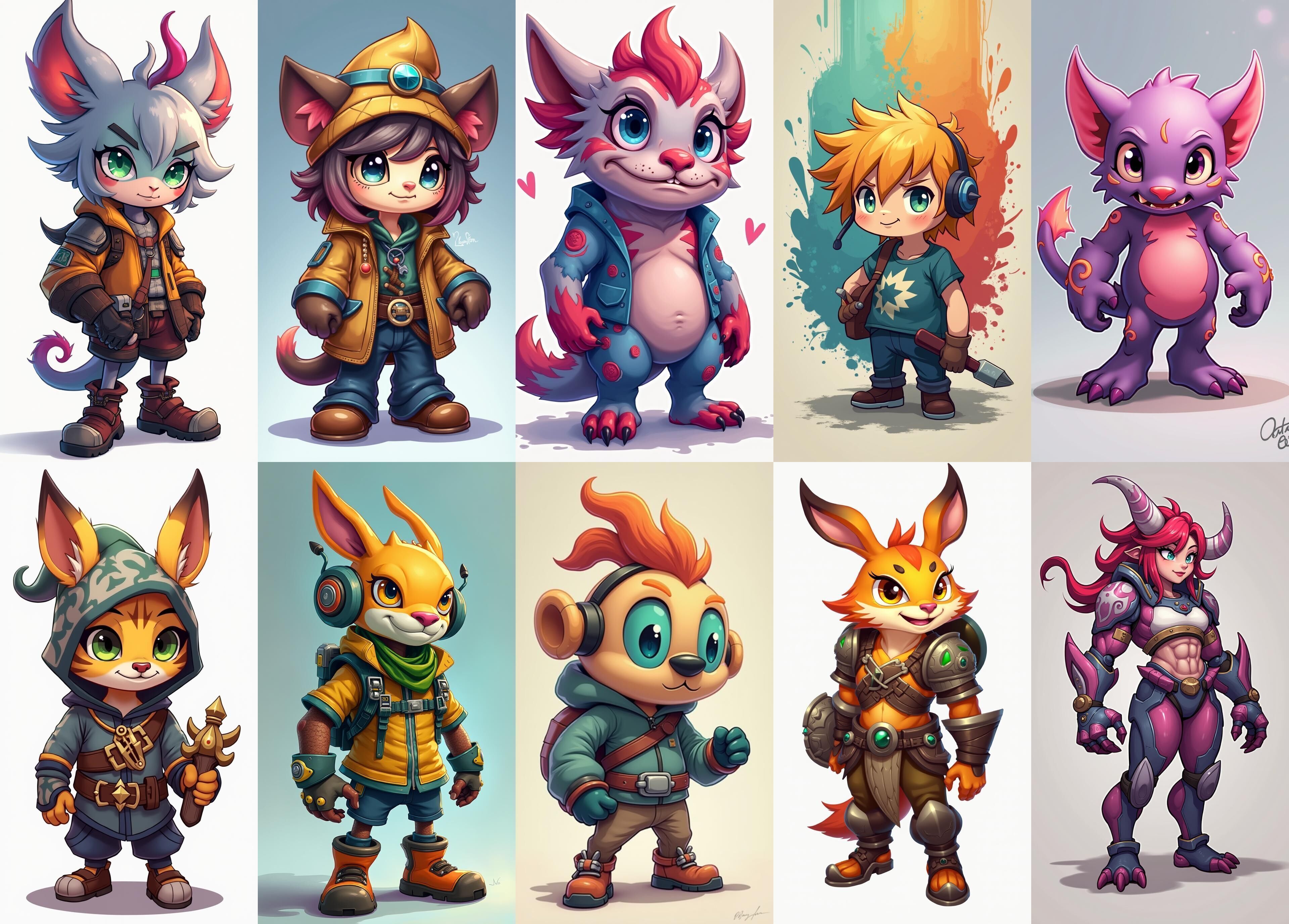 Strong Fantasy Hero bundle 10 pack 100 obj Low-poly 3D model_2