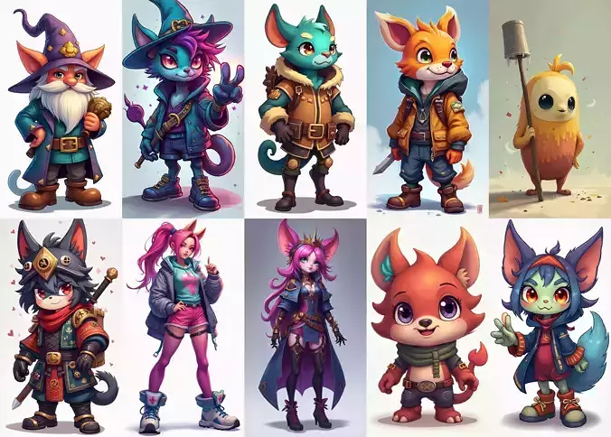 Strong Fantasy Hero bundle 1 pack 100 obj