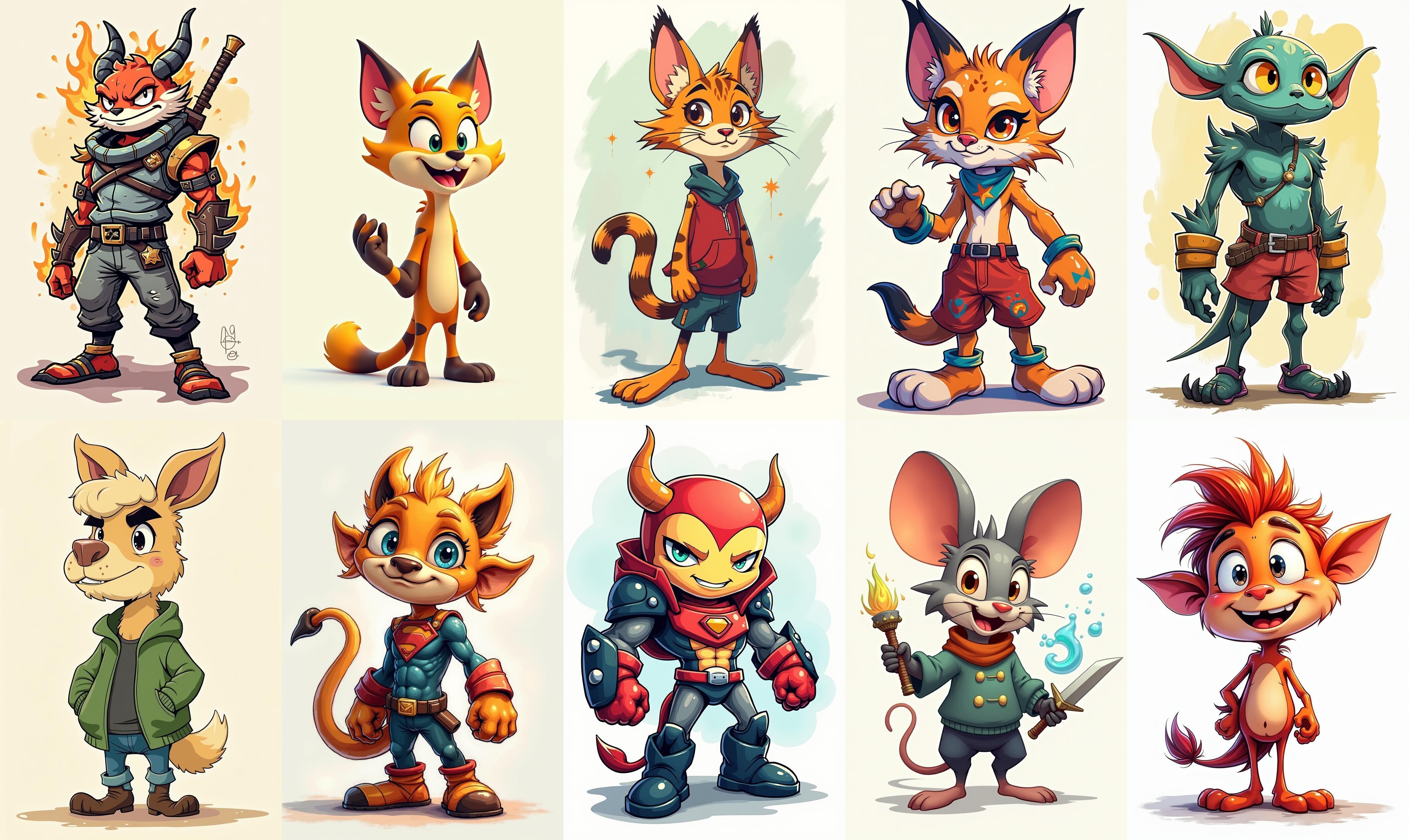 monster bundle 3 pack 100 fbx Low-poly 3D model_2