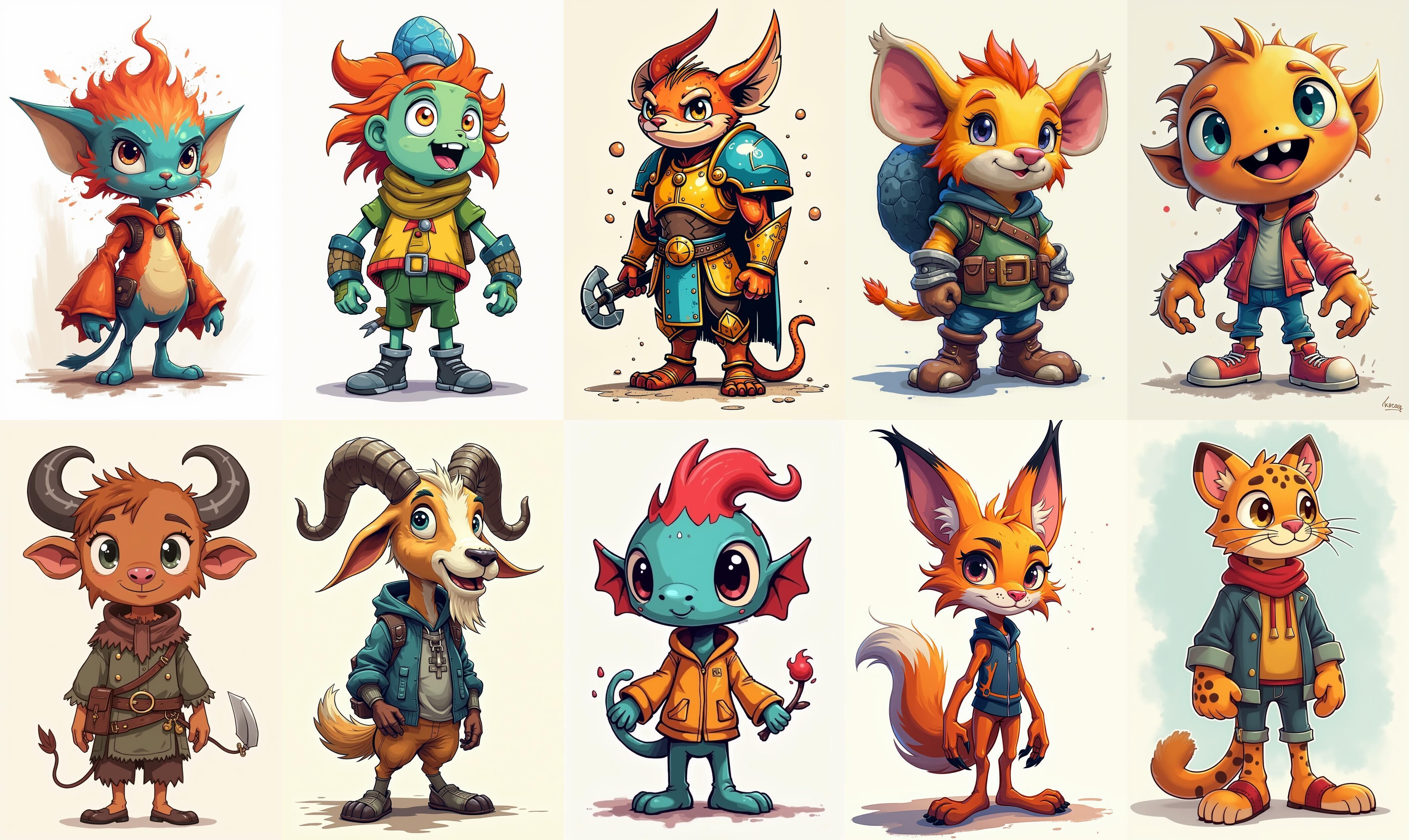 monster bundle 3 pack 100 fbx Low-poly 3D model_16