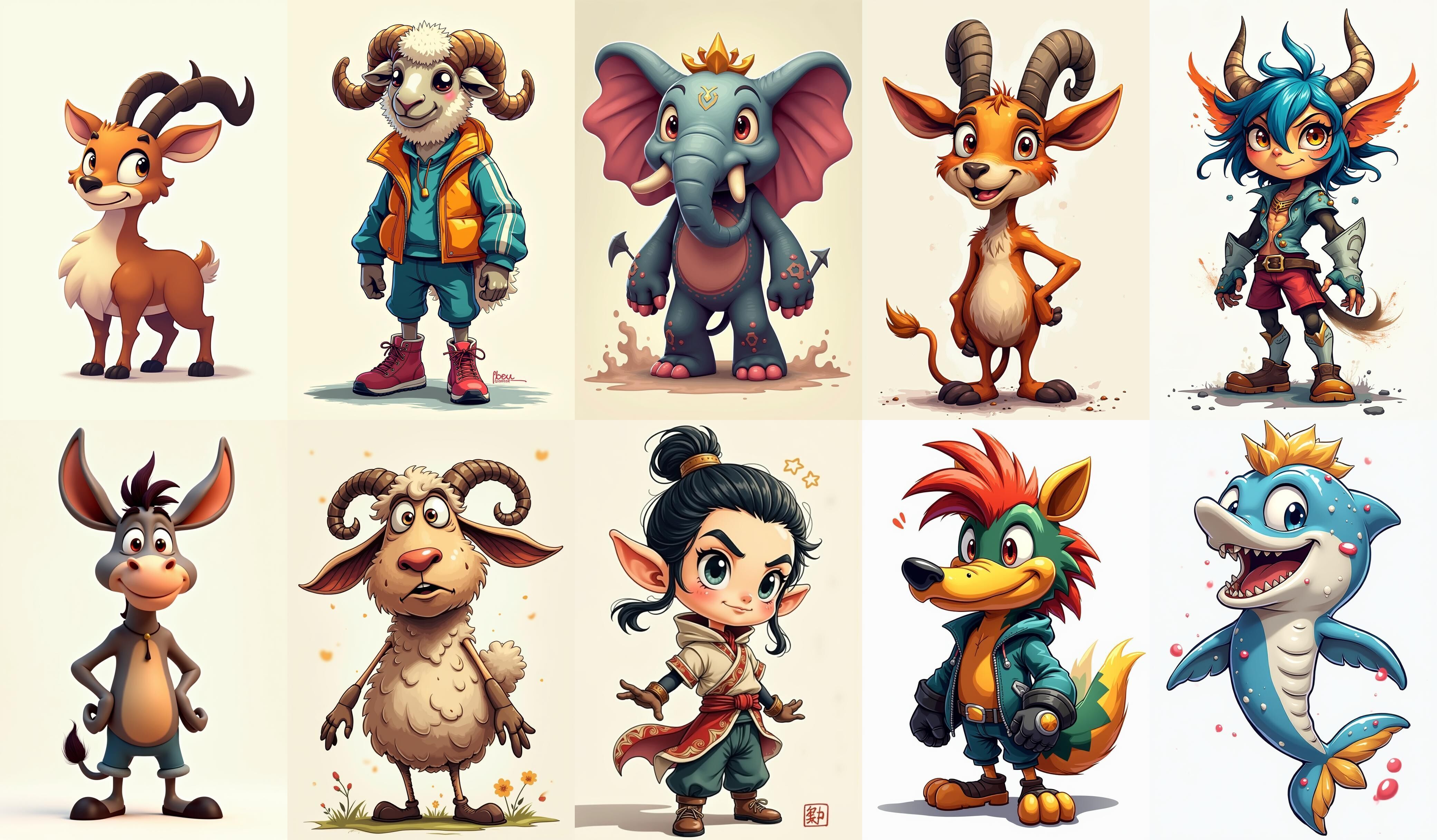 monster bundle 3 pack 100 fbx Low-poly 3D model_18