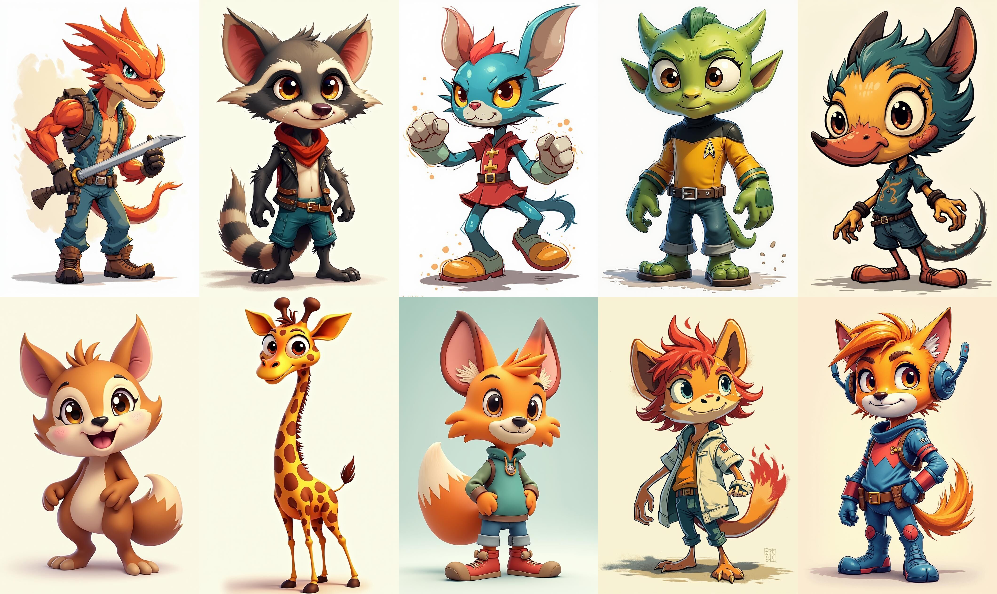 monster bundle 3 pack 100 fbx Low-poly 3D model_10