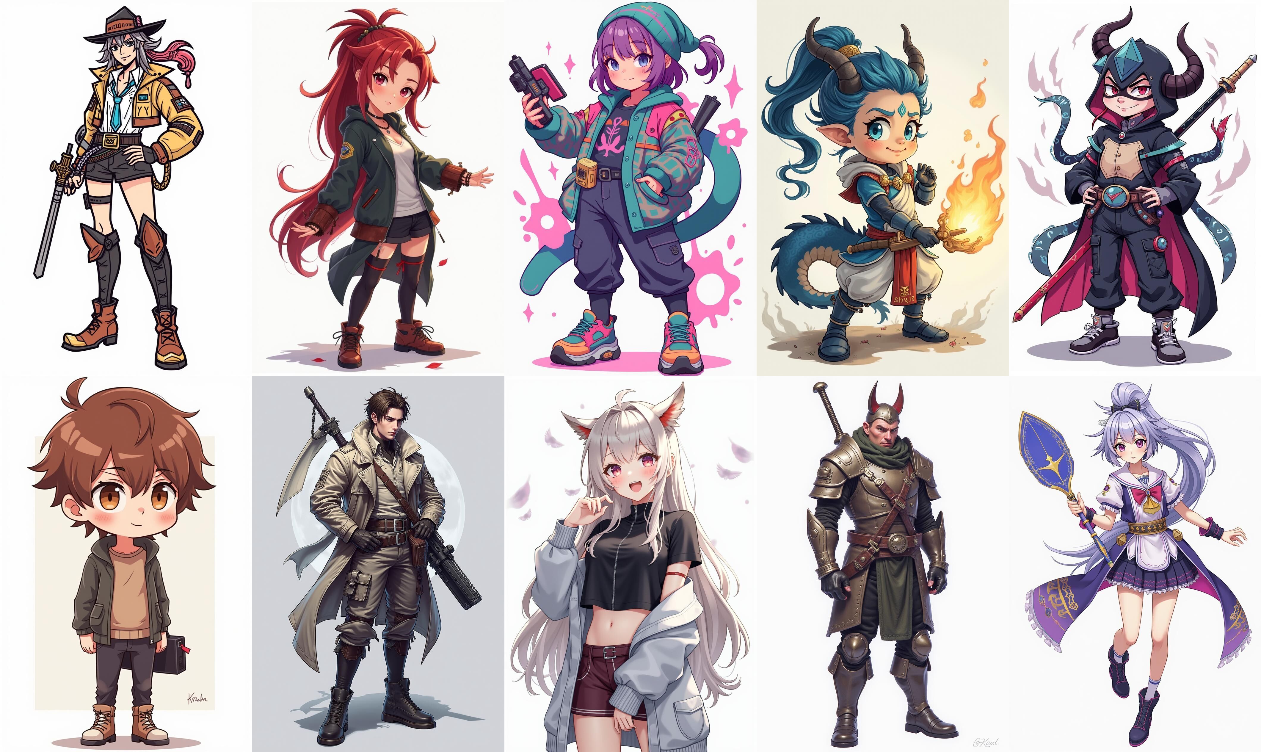 Mega Character  bundle 4 pack 100 fbx Low-poly 3D model_11