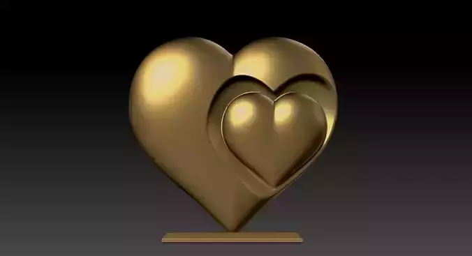 Love heart sculpture - decor - 3D print