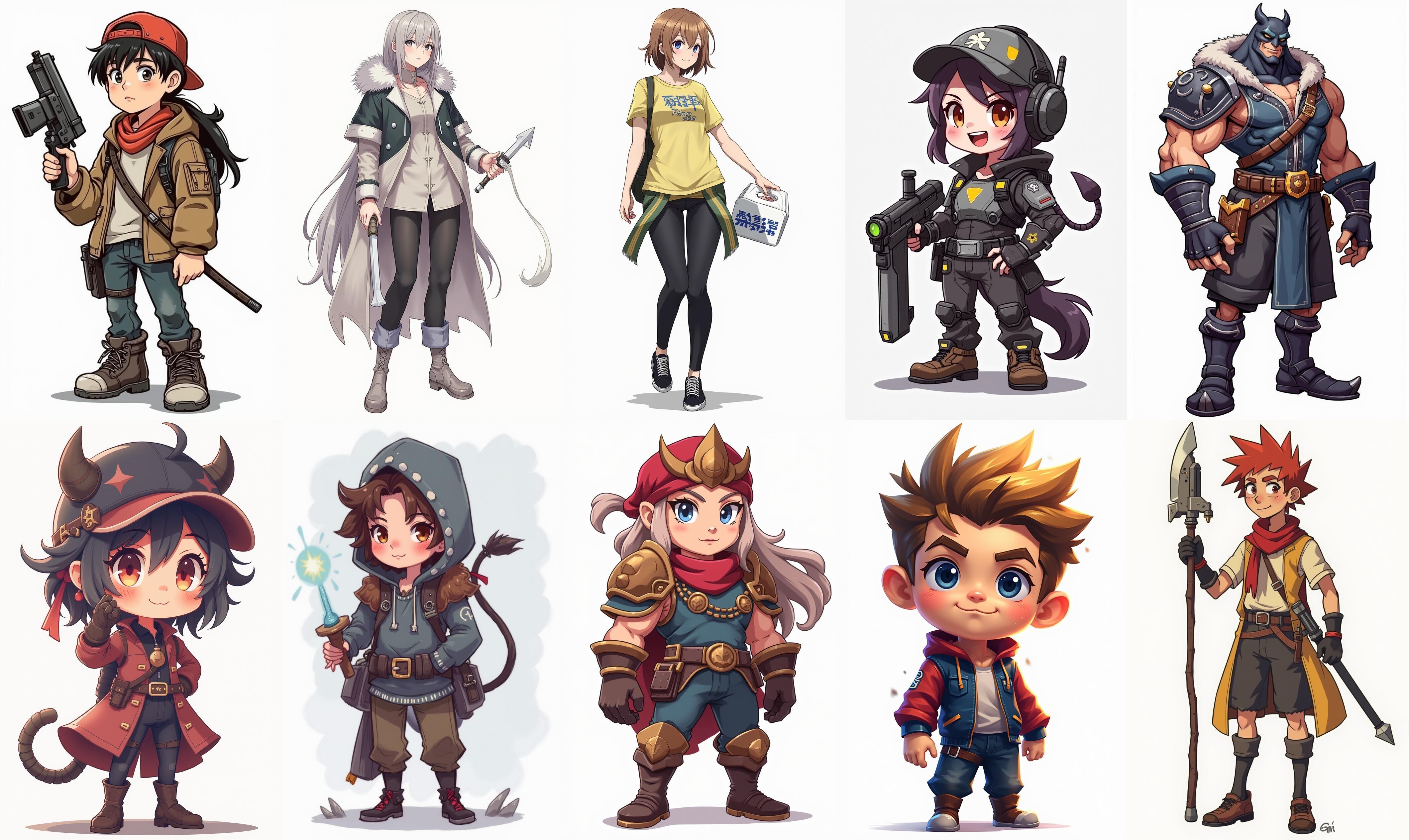 Mega Character  bundle 20 pack 74 fbx Low-poly 3D model_12