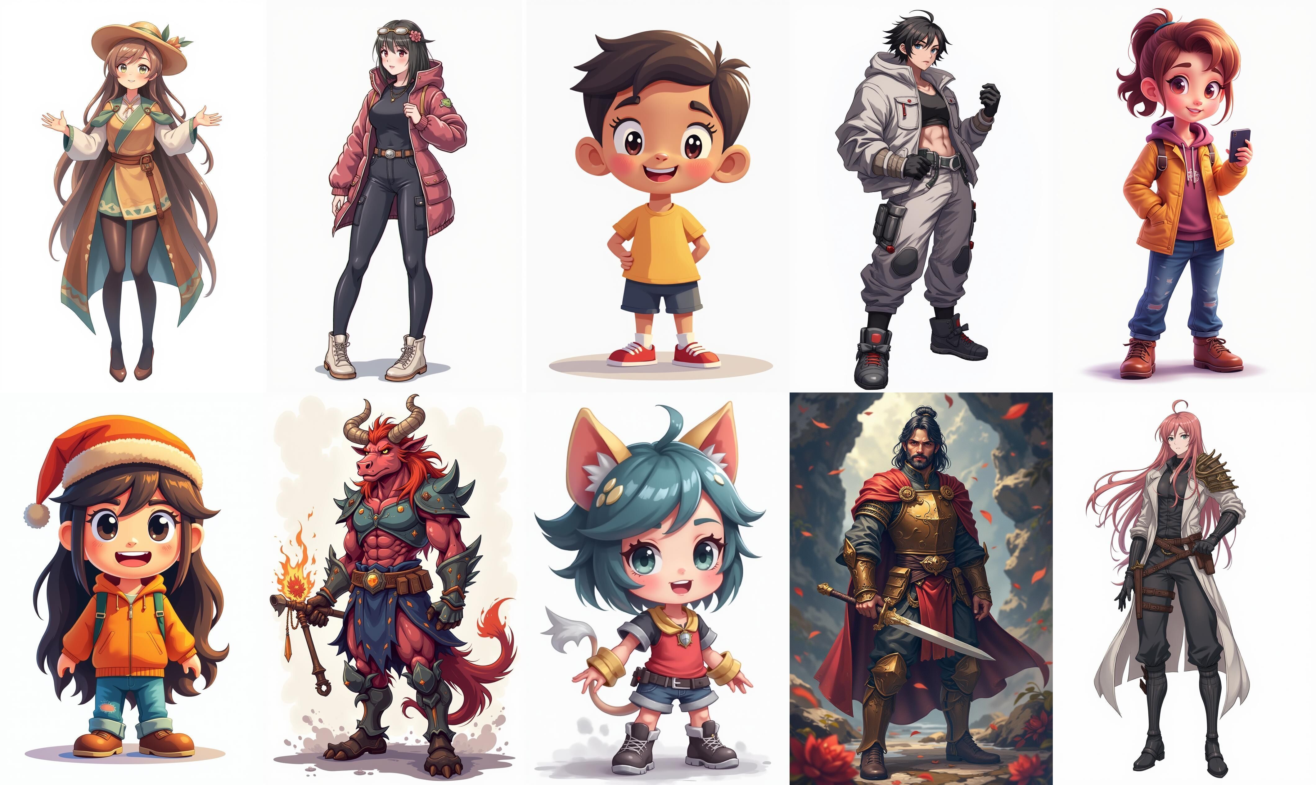 Mega Character  bundle 20 pack 74 fbx Low-poly 3D model_2