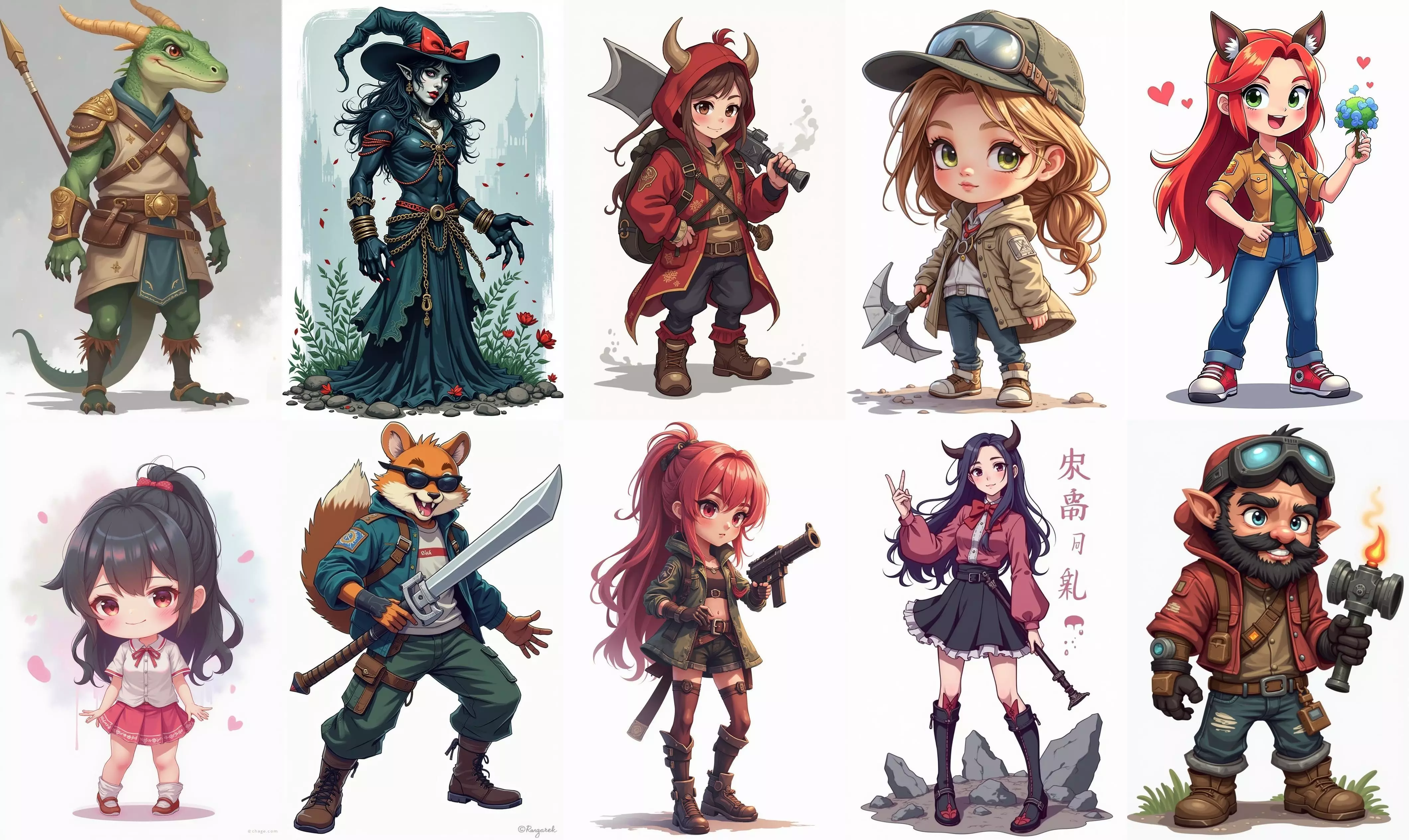 Mega Character  bundle 20 pack 74 fbx Low-poly 3D model_0