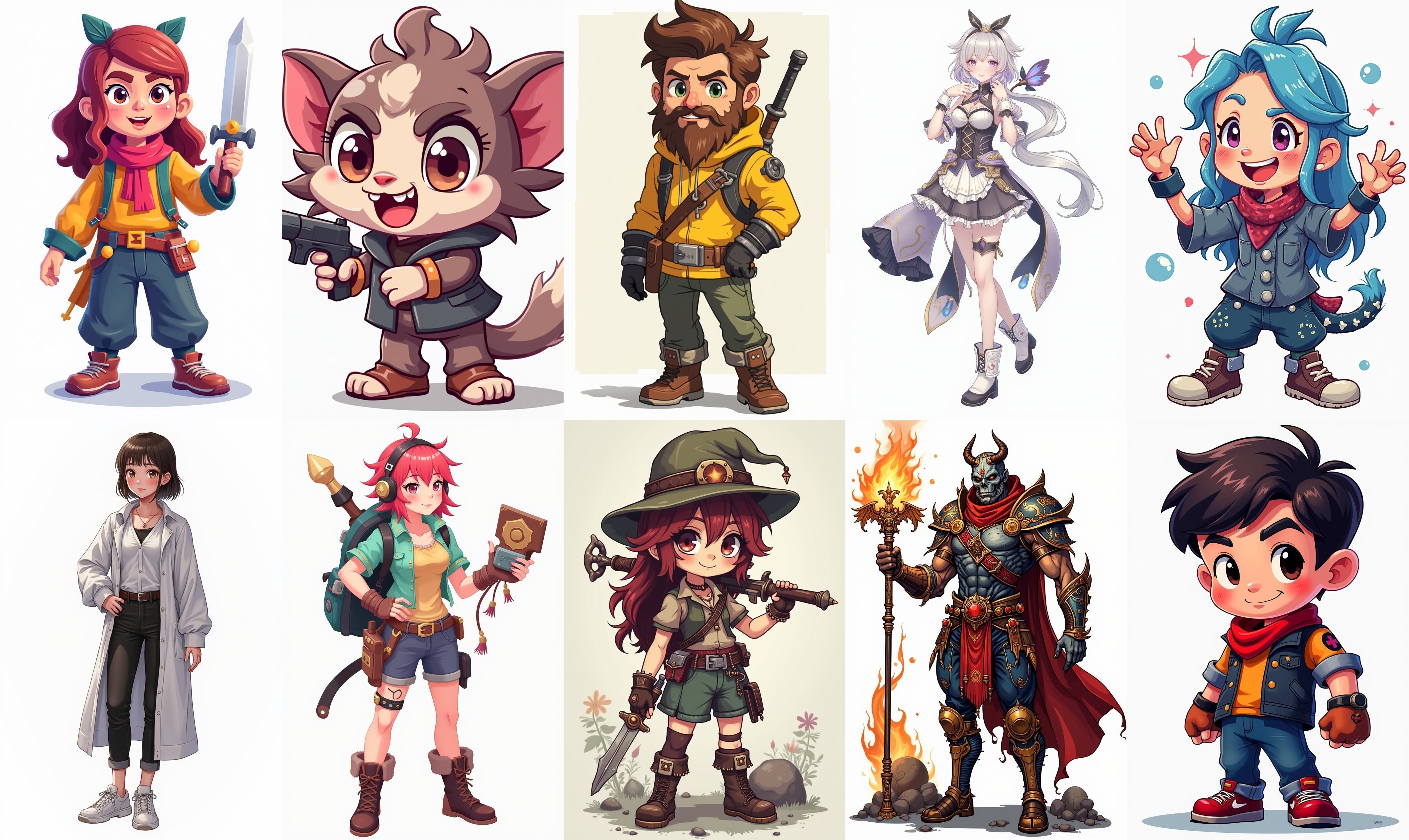 Mega Character  bundle 20 pack 74 fbx Low-poly 3D model_8