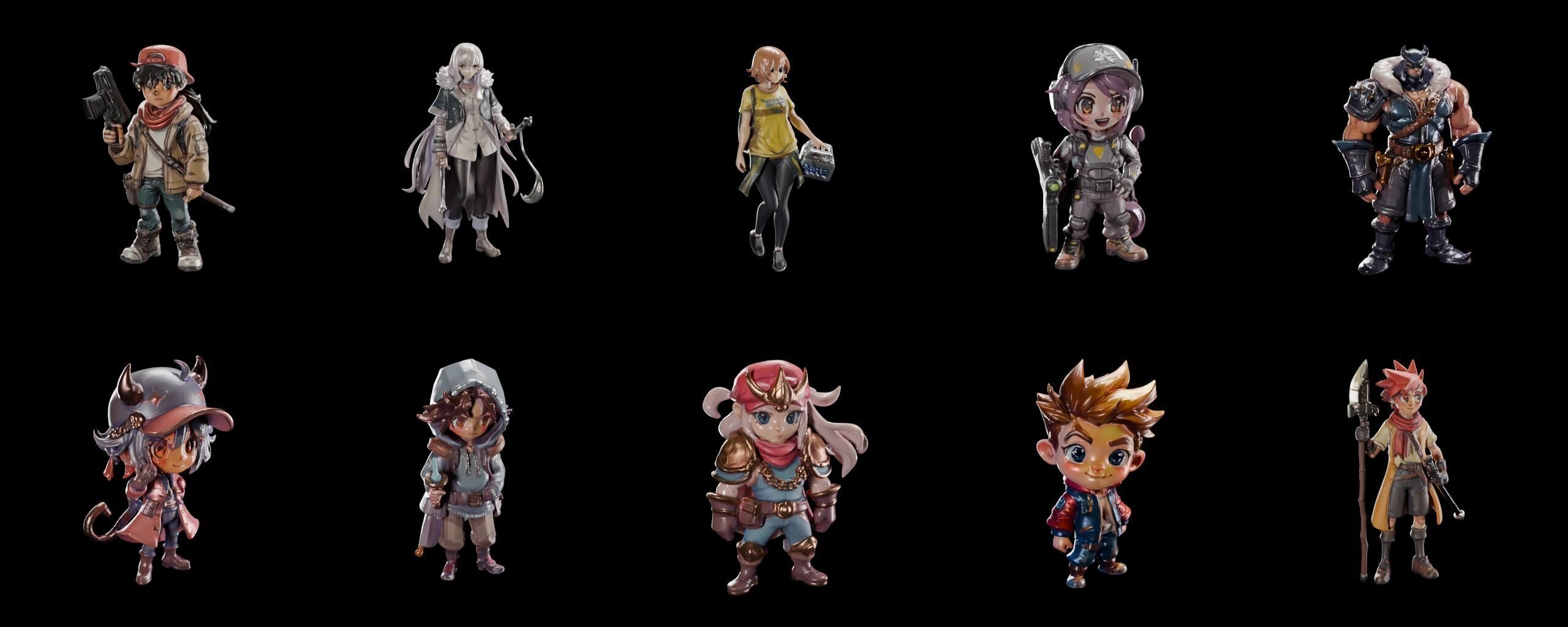 Mega Character  bundle 20 pack 74 fbx Low-poly 3D model_13