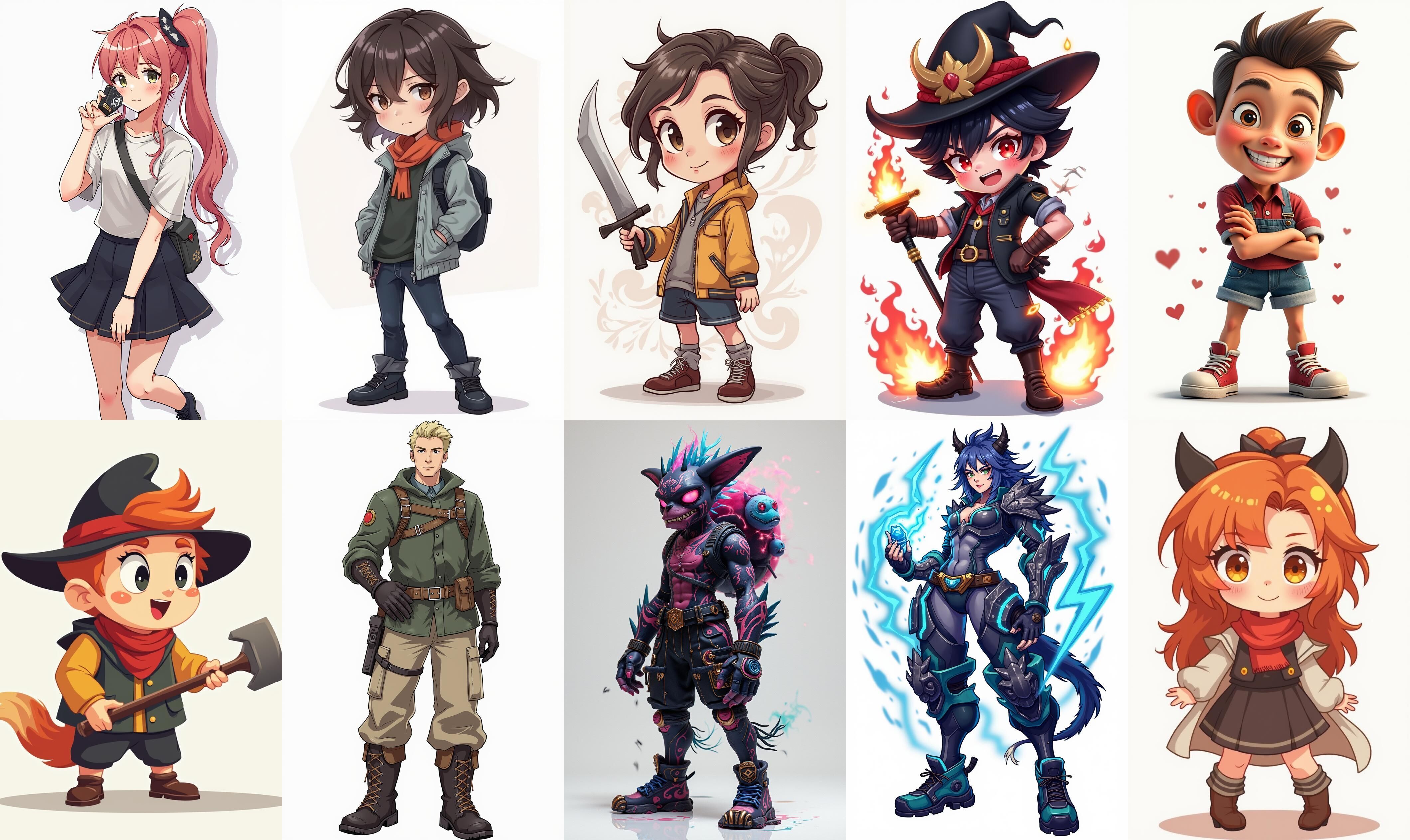 Mega Character  bundle 20 pack 74 fbx Low-poly 3D model_6