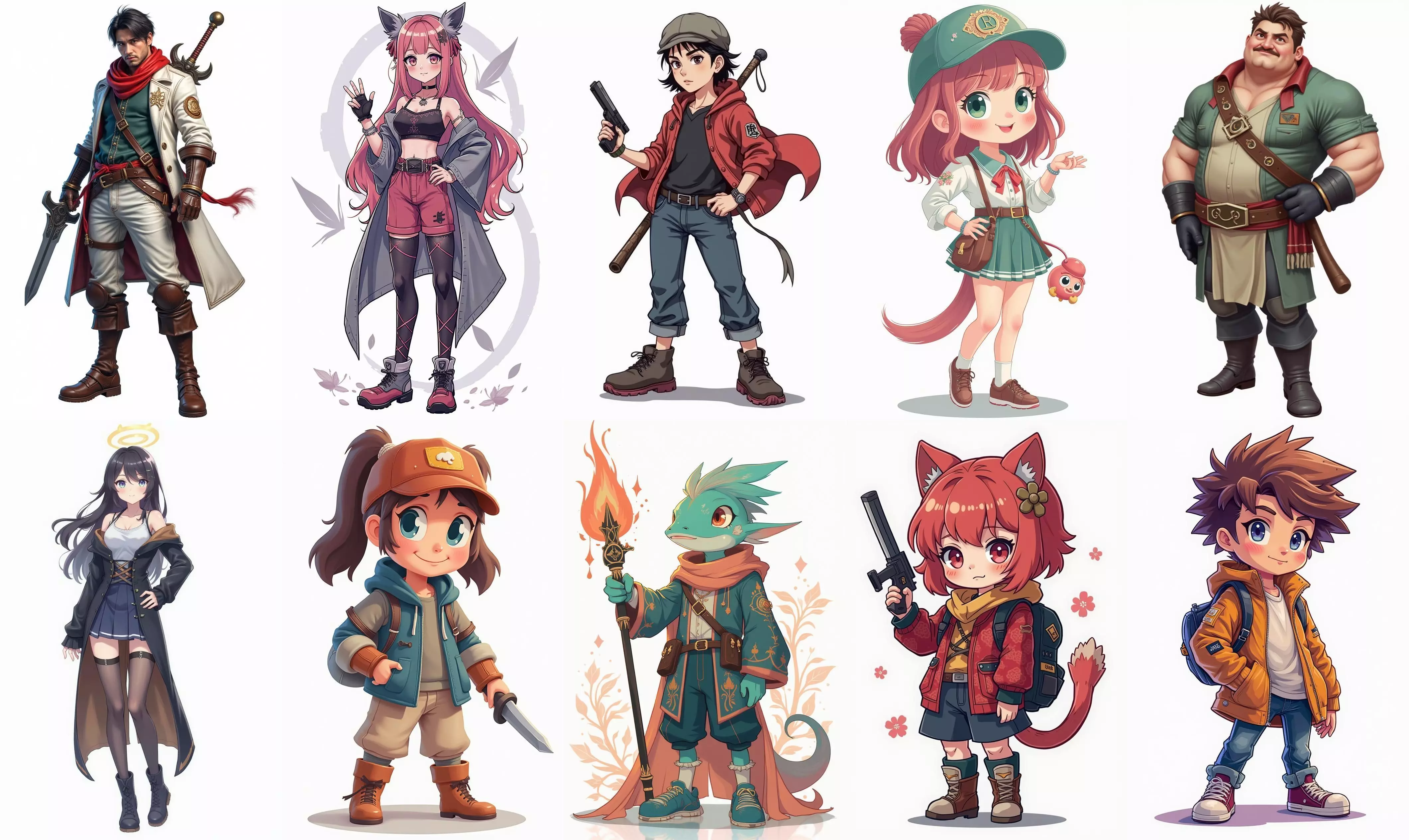 Mega Character  bundle 2 pack 100 fbx Low-poly 3D model_0