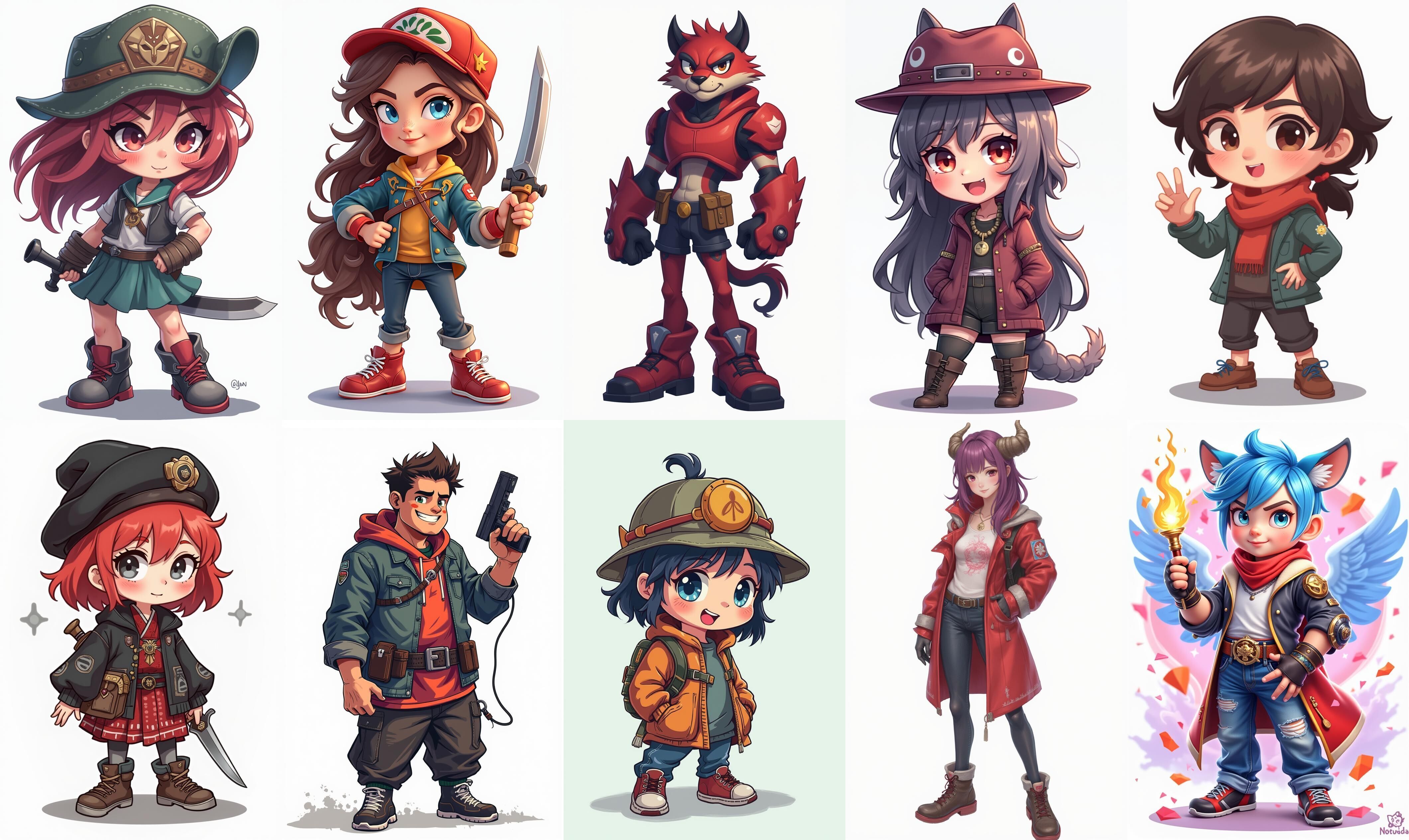 Mega Character  bundle 2 pack 100 fbx Low-poly 3D model_18