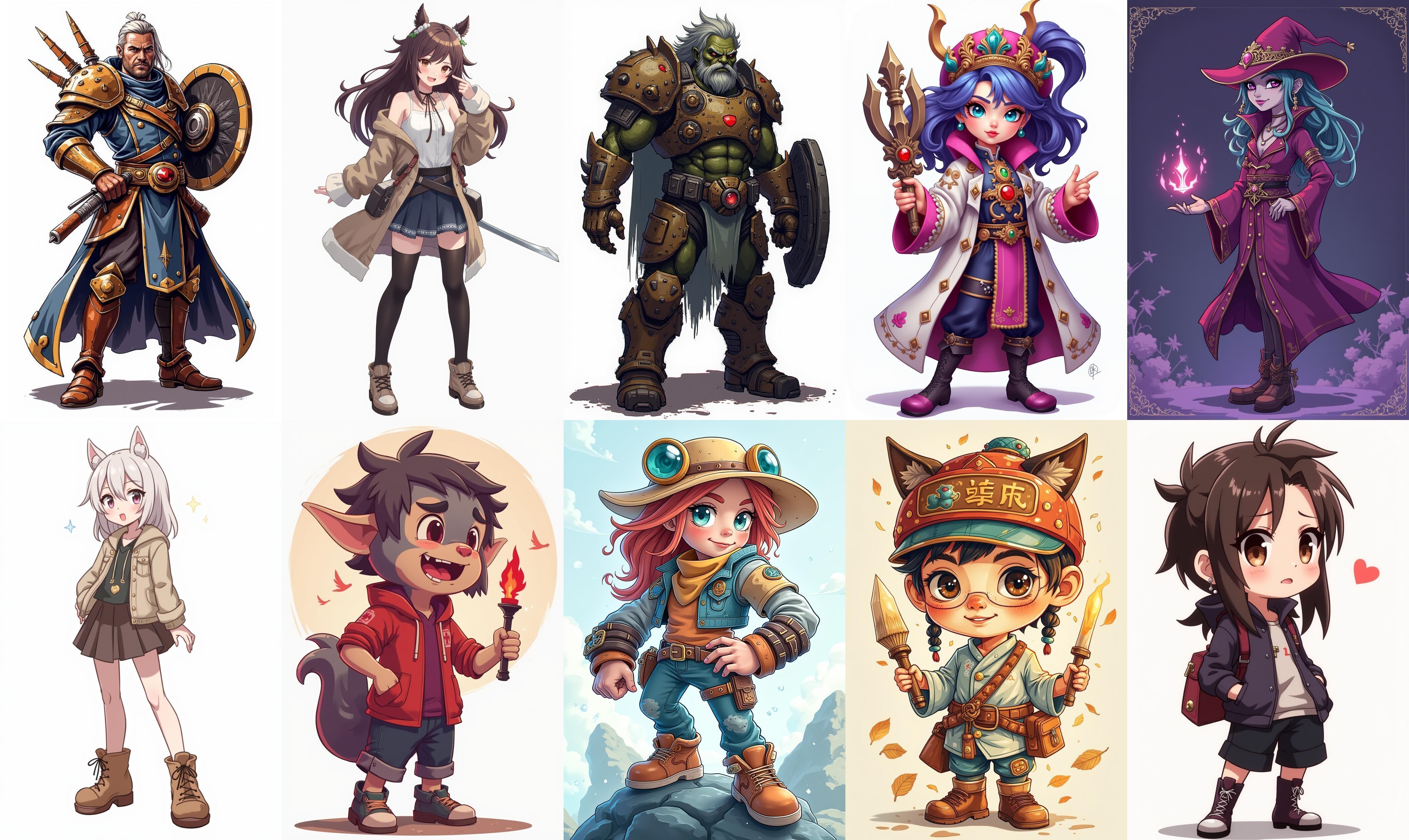 Mega Character  bundle 2 pack 100 fbx Low-poly 3D model_16