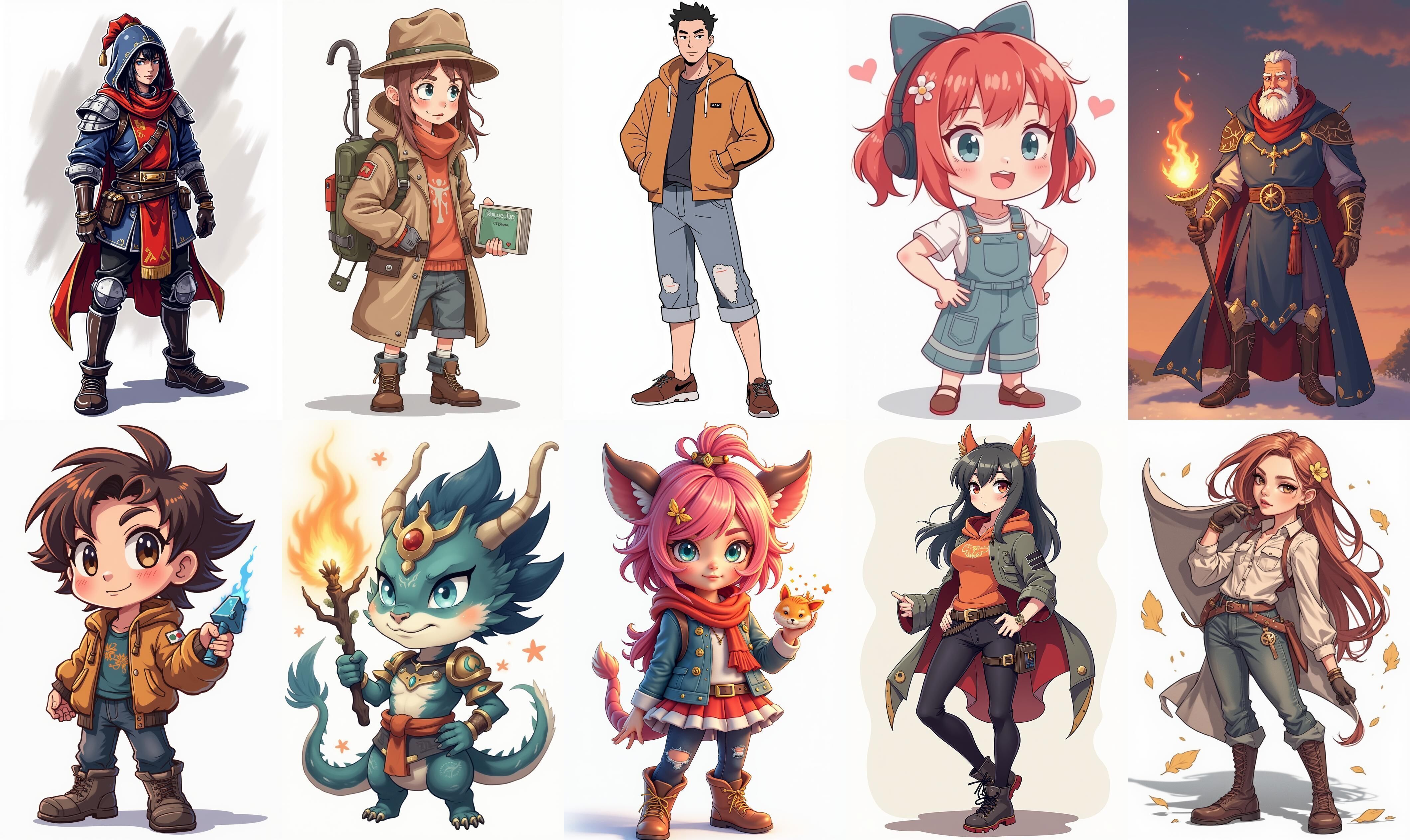 Mega Character  bundle 2 pack 100 fbx Low-poly 3D model_6