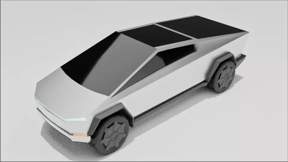 Tesla model Free low-poly 3D model_0