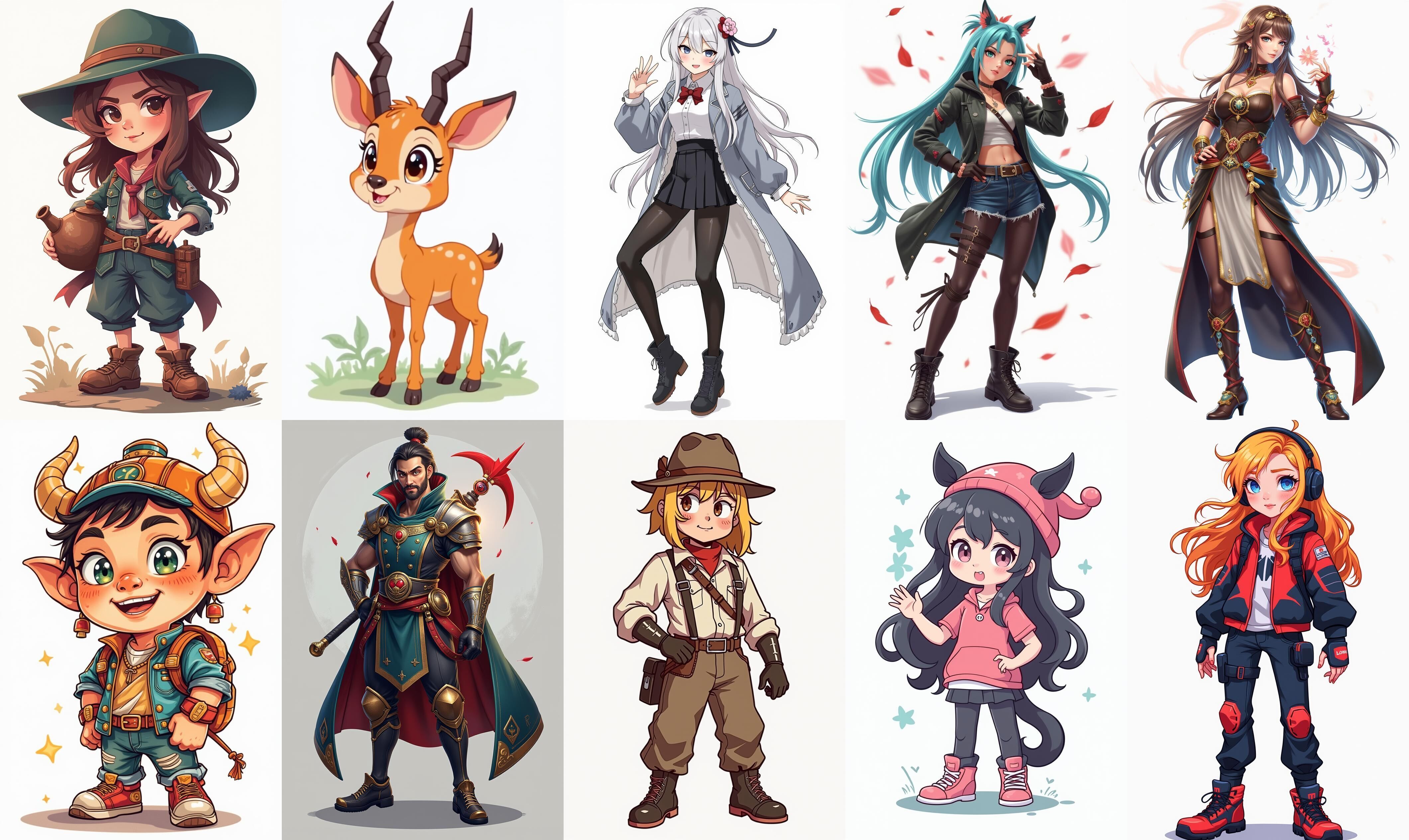 Mega Character  bundle 17 pack 100 fbx Low-poly 3D model_9