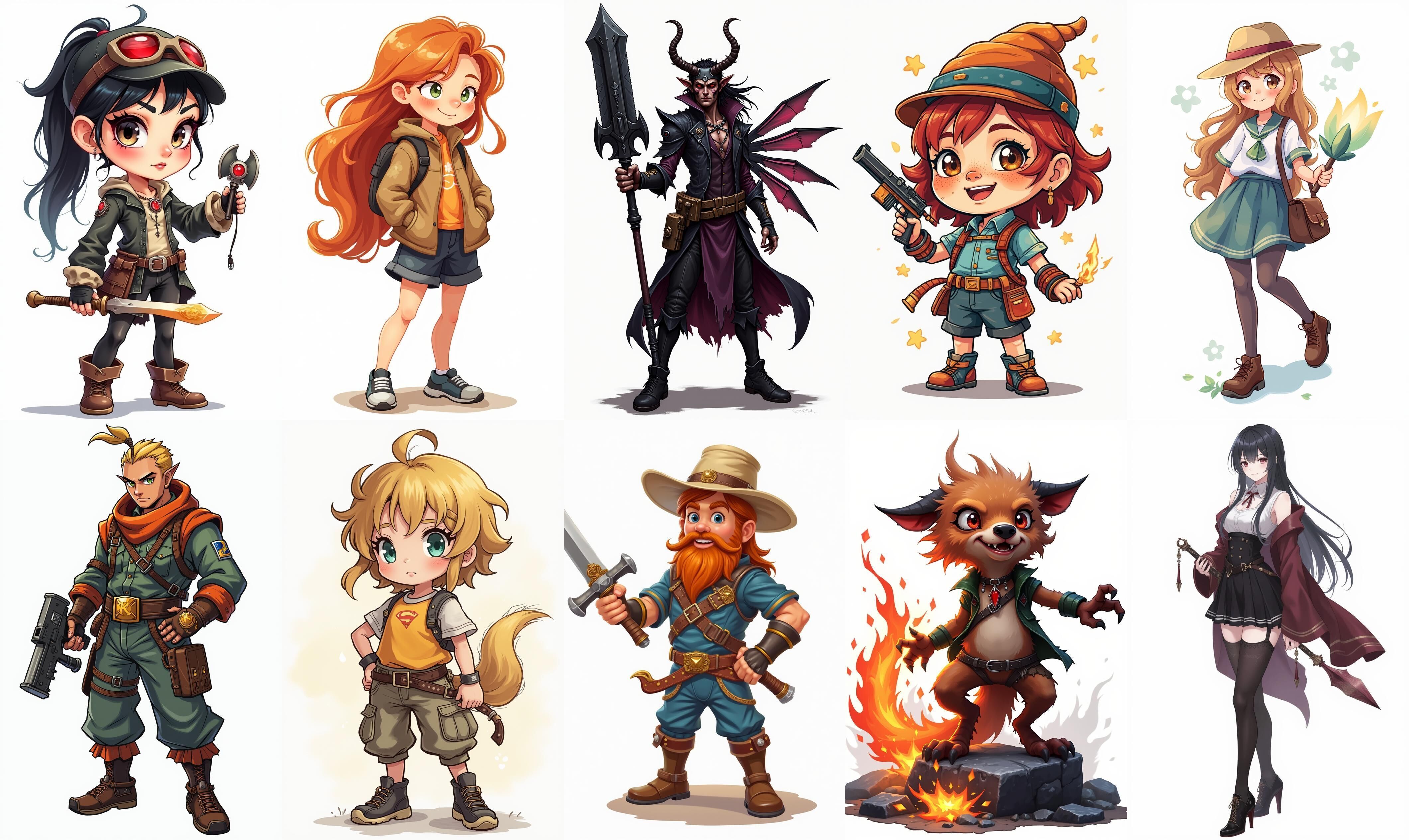 Mega Character  bundle 17 pack 100 fbx Low-poly 3D model_13