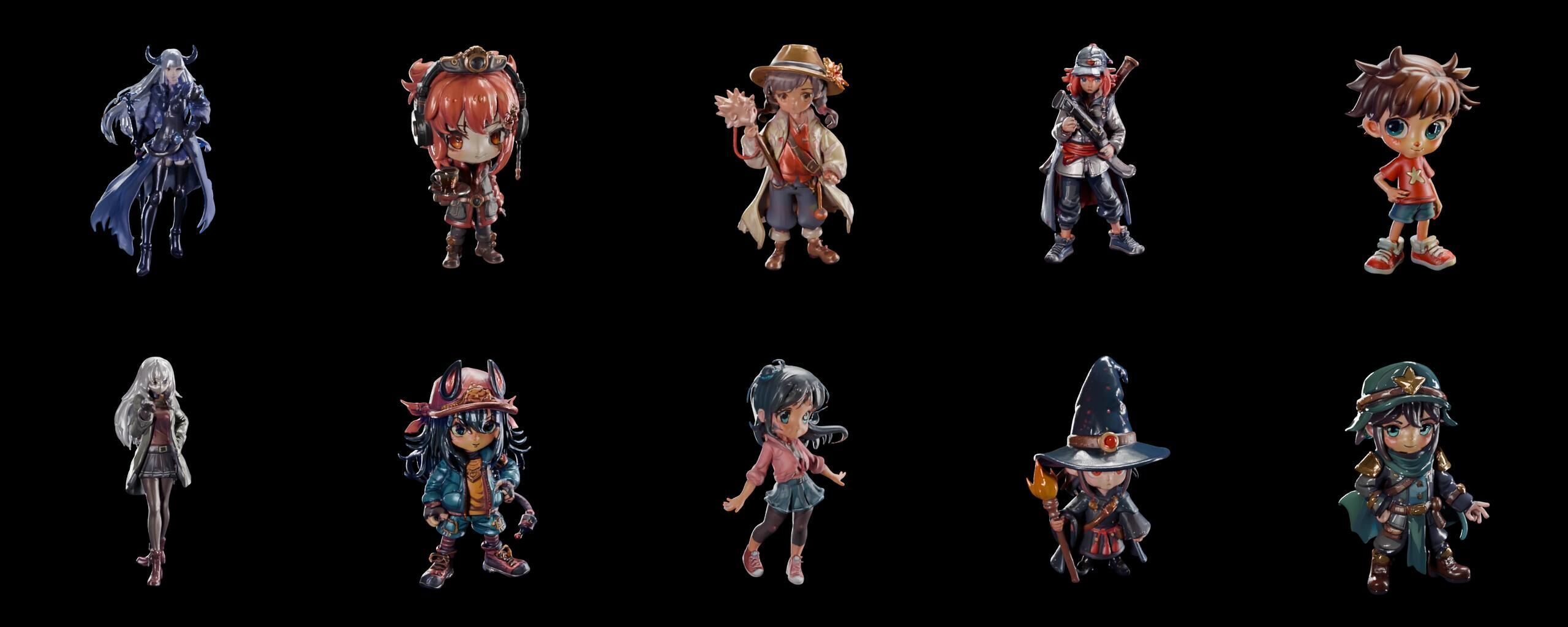 Mega Character  bundle 17 pack 100 fbx Low-poly 3D model_18