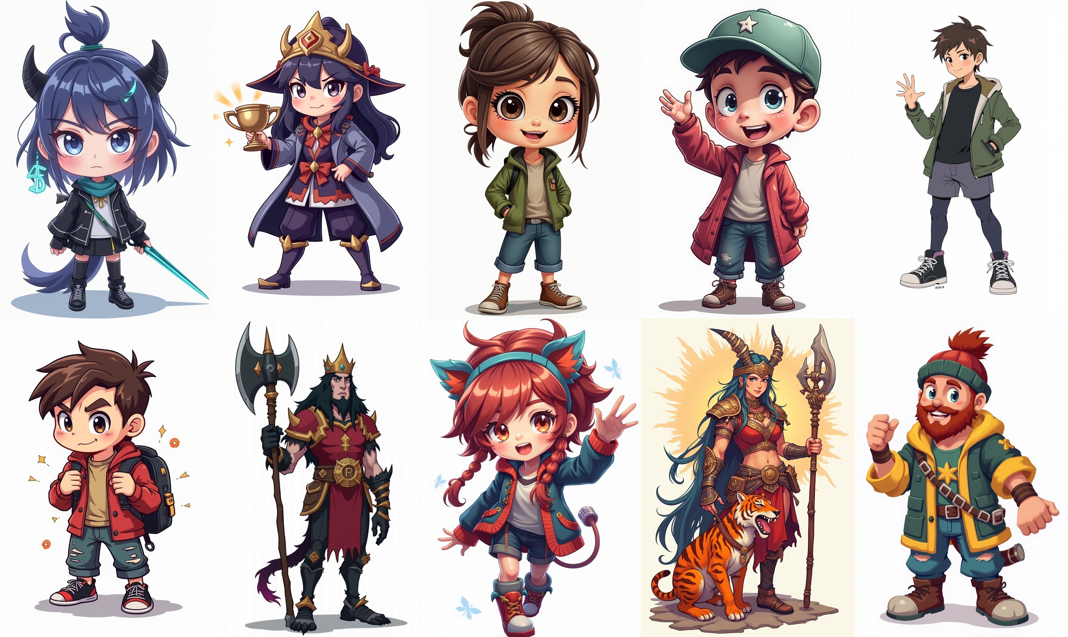 Mega Character  bundle 17 pack 100 fbx Low-poly 3D model_7