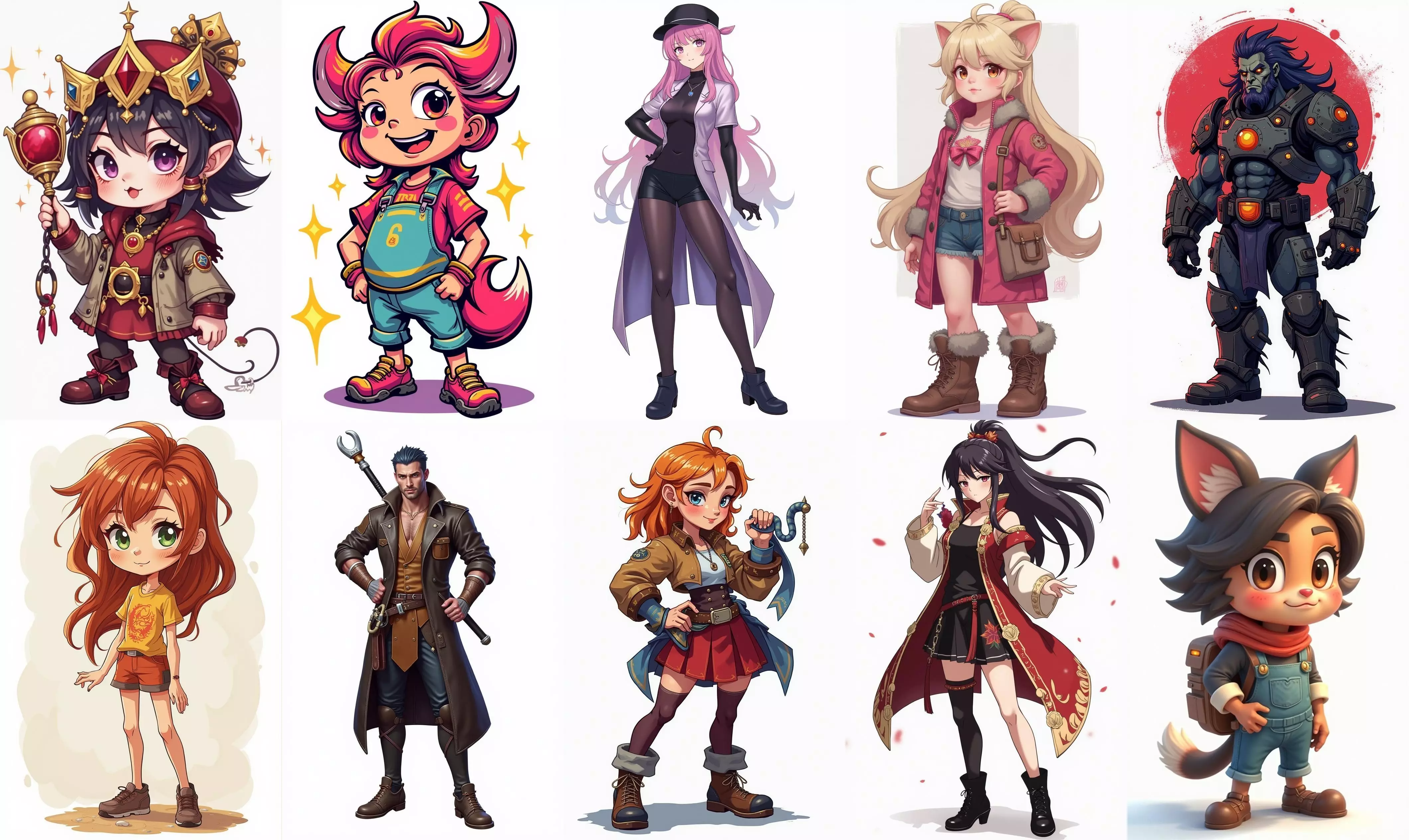 Mega Character  bundle 14 pack 100 fbx Low-poly 3D model_0