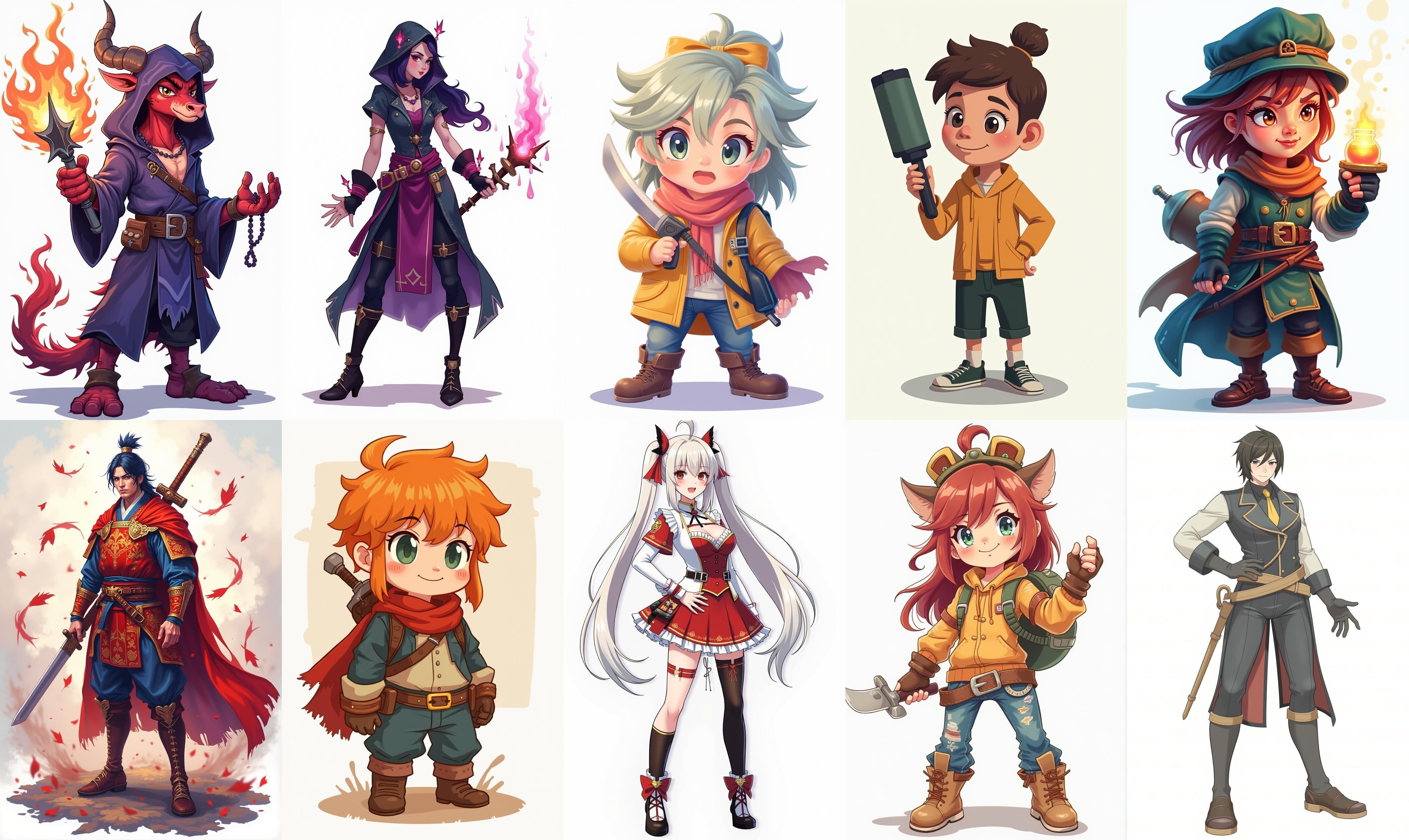 Mega Character  bundle 14 pack 100 fbx Low-poly 3D model_18