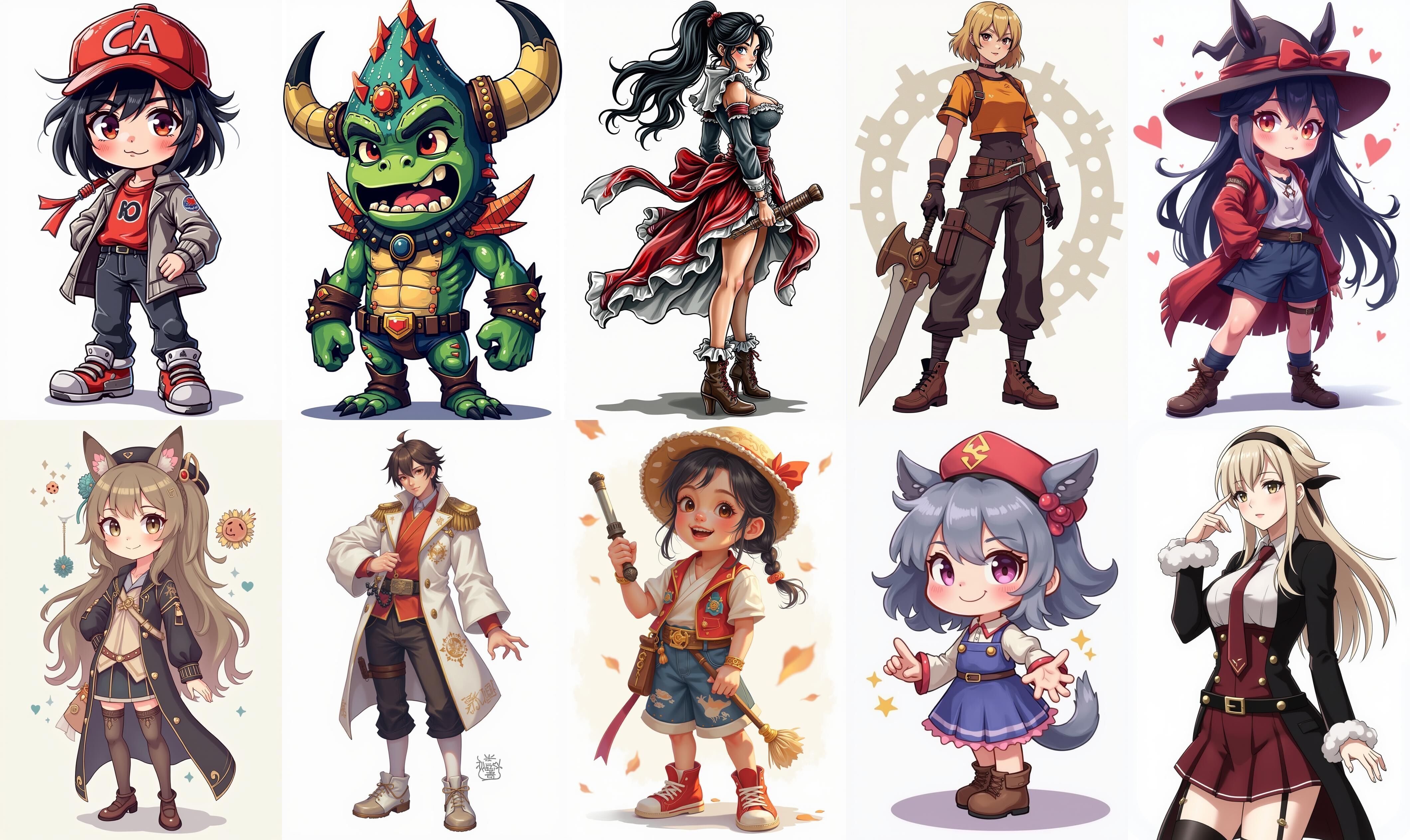 Mega Character  bundle 14 pack 100 fbx Low-poly 3D model_8