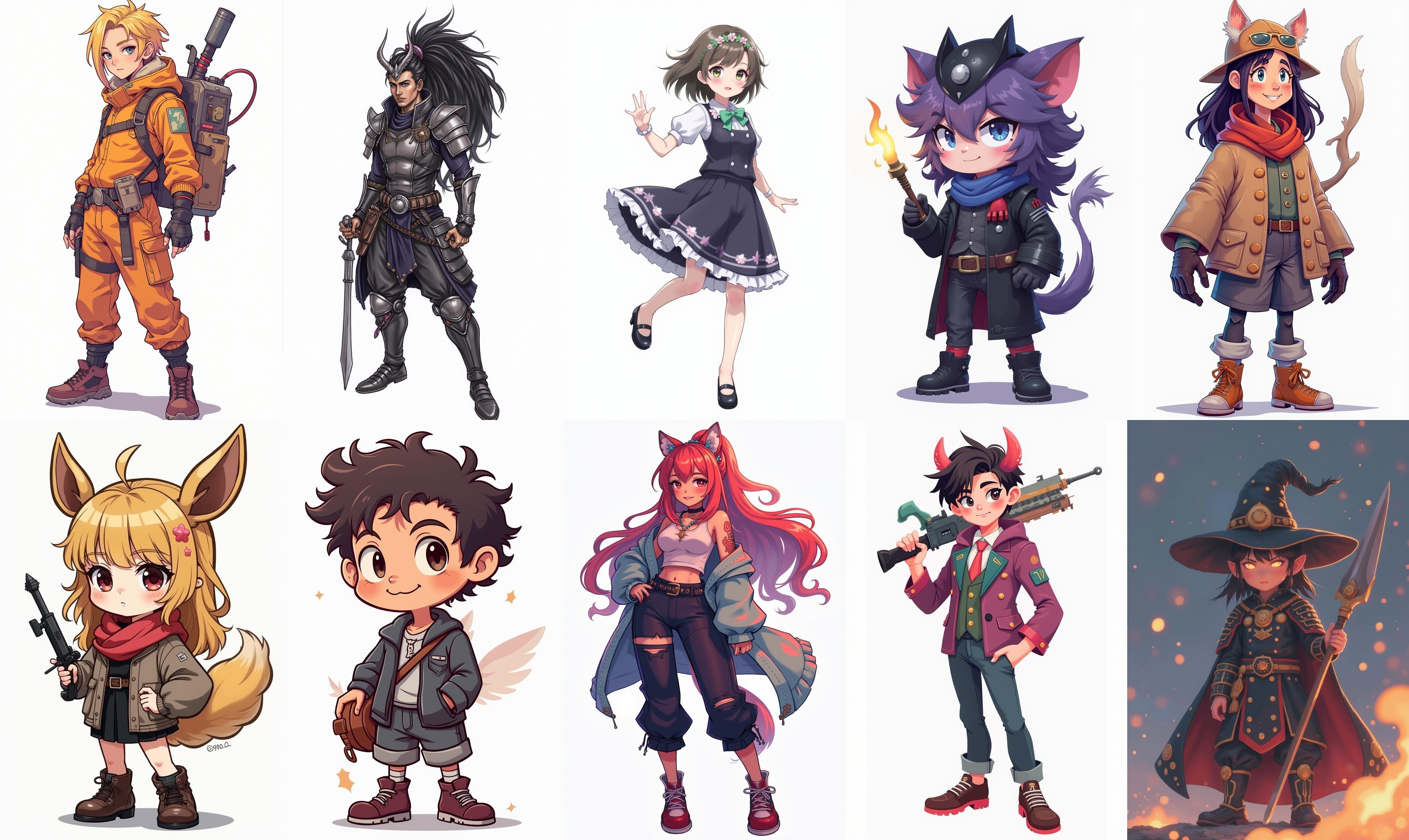 Mega Character  bundle 14 pack 100 fbx Low-poly 3D model_12