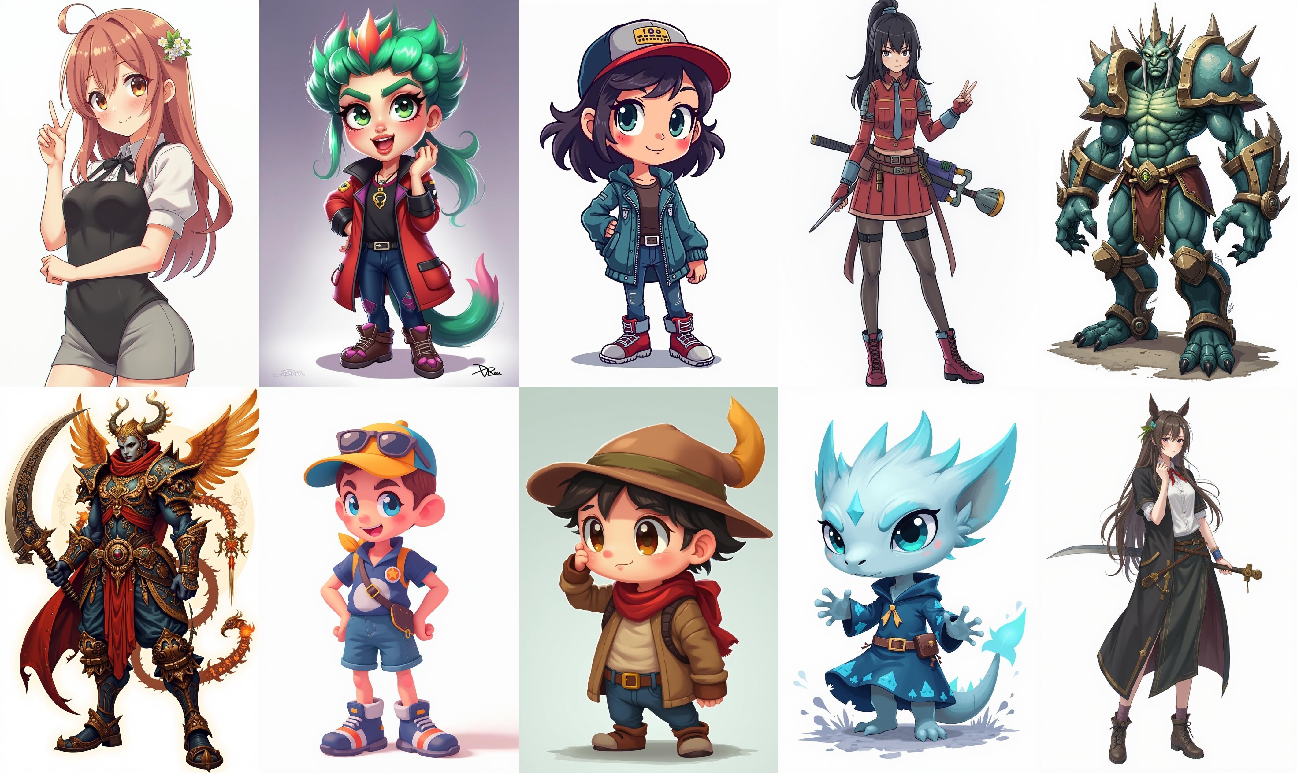 Mega Character  bundle 12 pack 100 fbx Low-poly 3D model_4